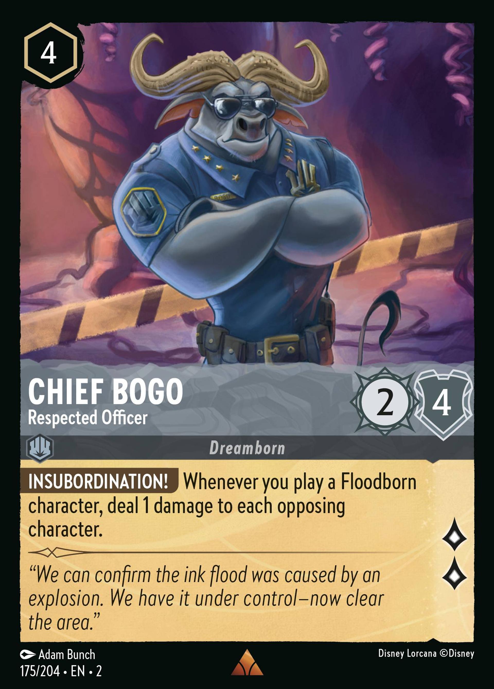 Chef Bogo - Officier respecté — Rise of the Floodborn — Lorcana