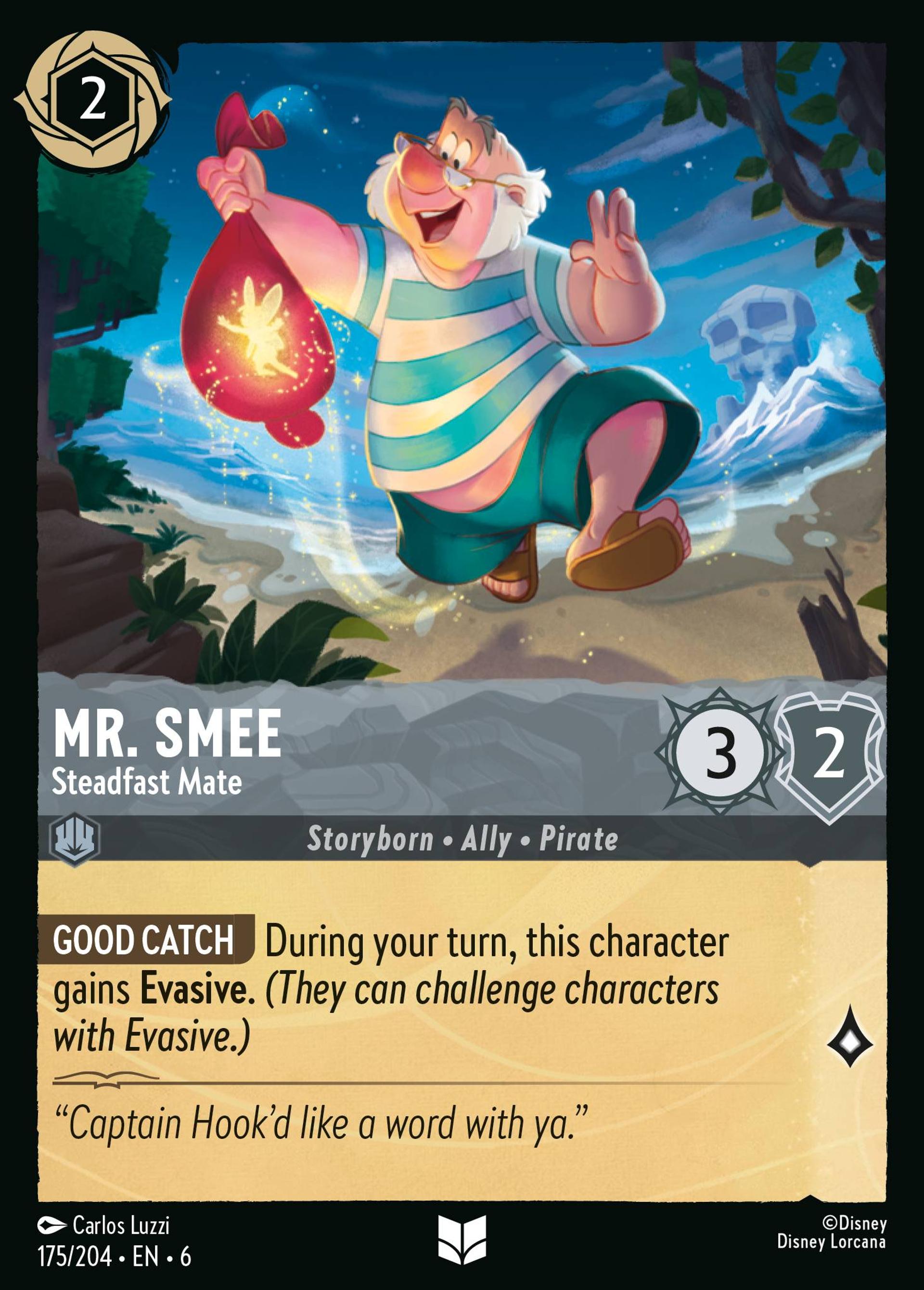 Mr. Smee - Steadfast Mate — Azurite Sea — Lorcana