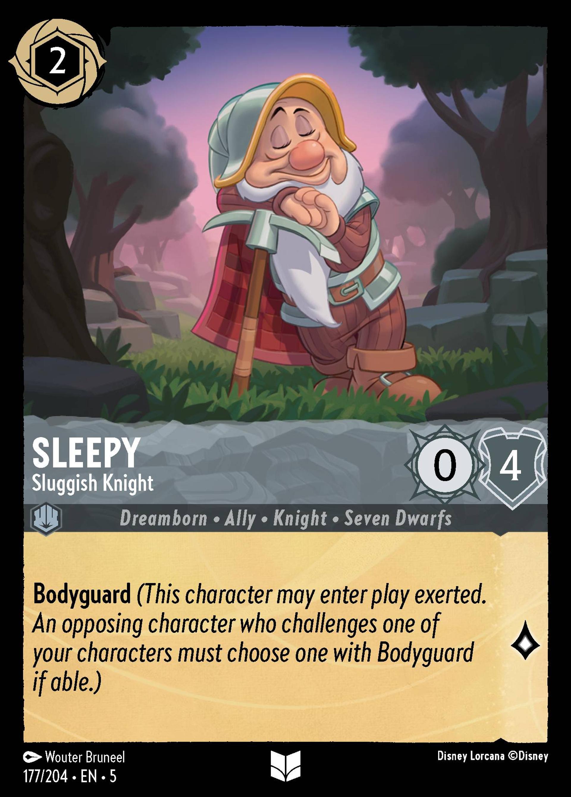Sleepy - Sluggish Knight — Shimmering Skies — Lorcana