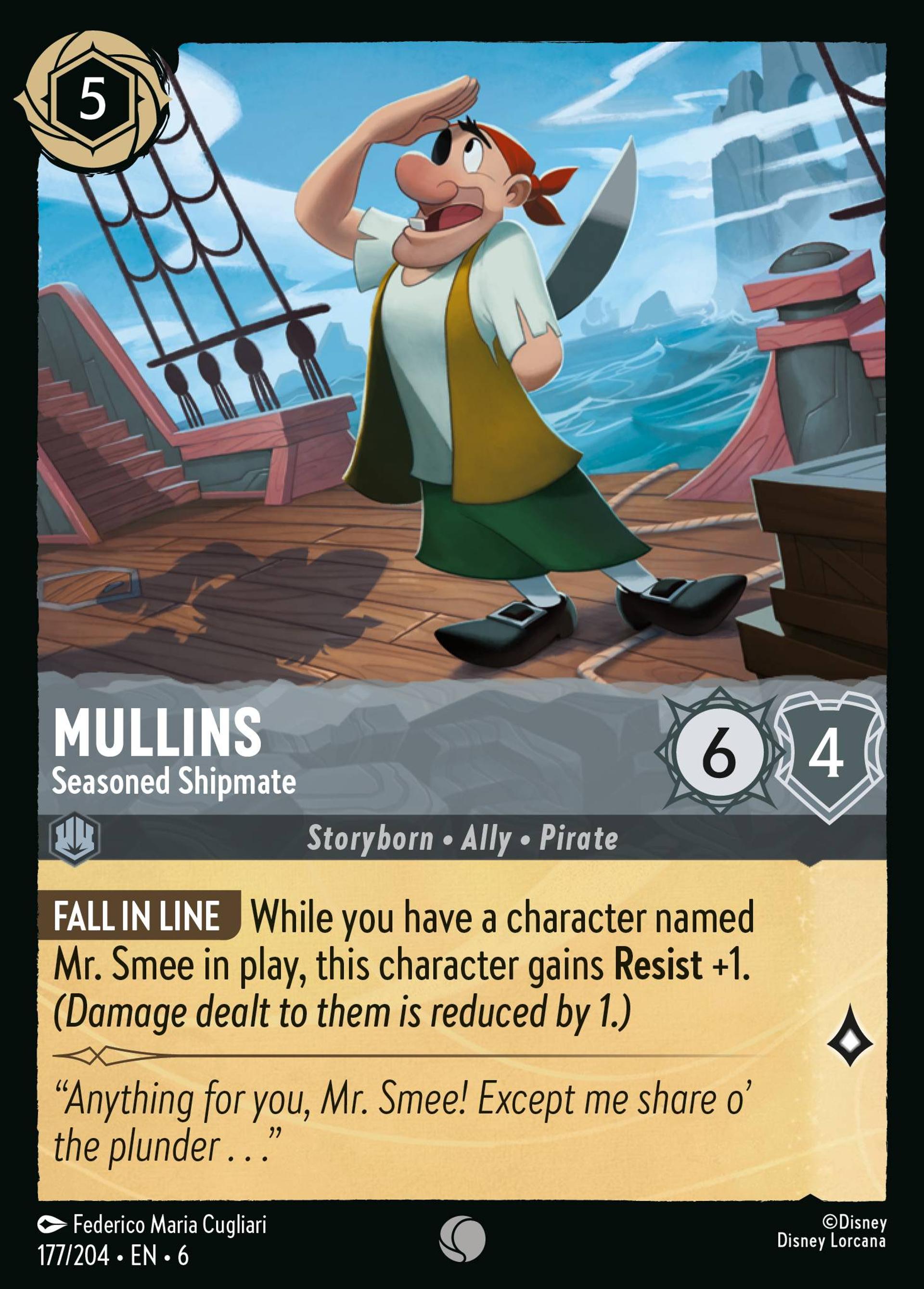 Mullins - Seasoned Shipmate — Azurite Sea — Lorcana
