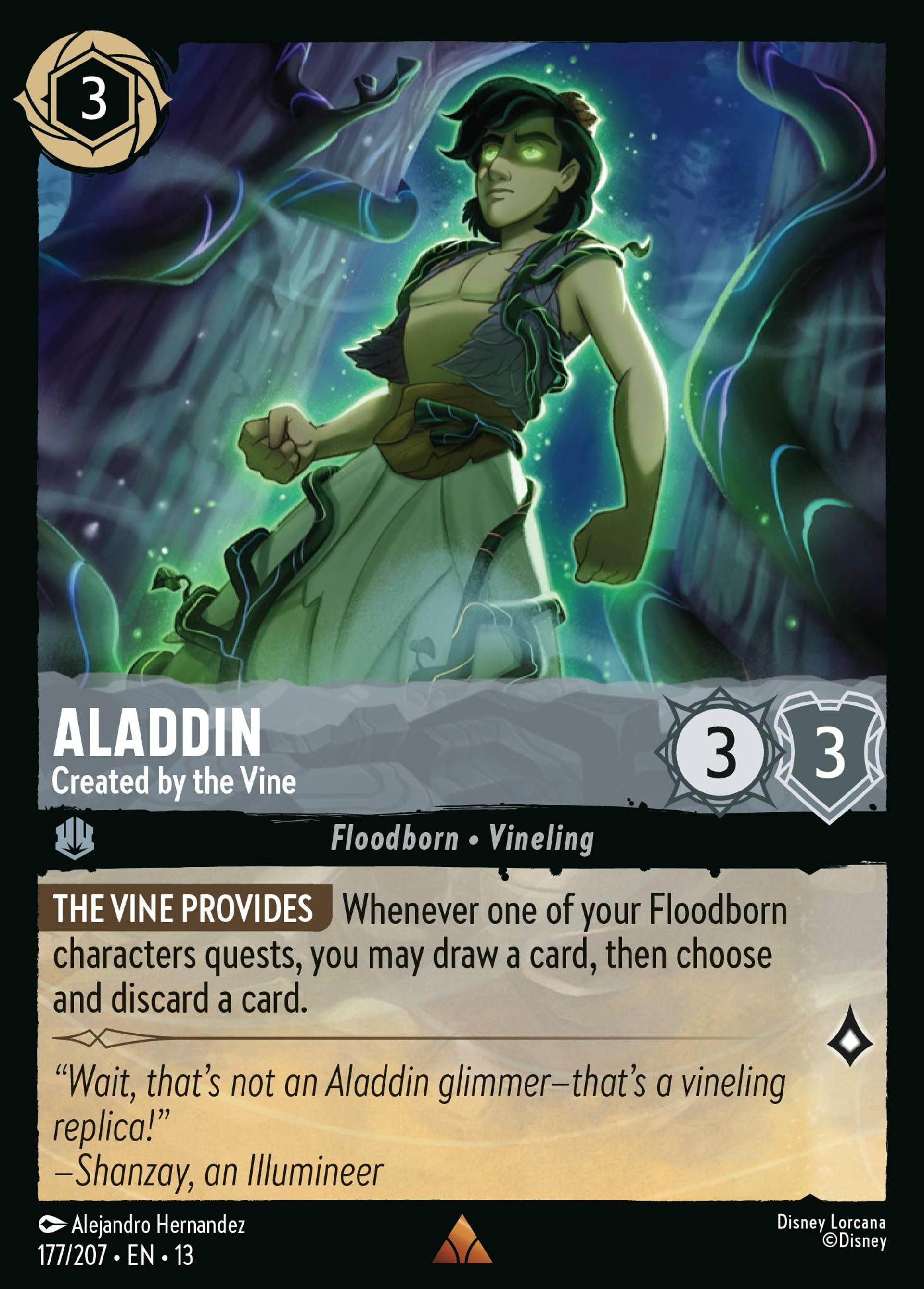 Aladdin - Créé par la Plante — Attack of the Vine! — Lorcana