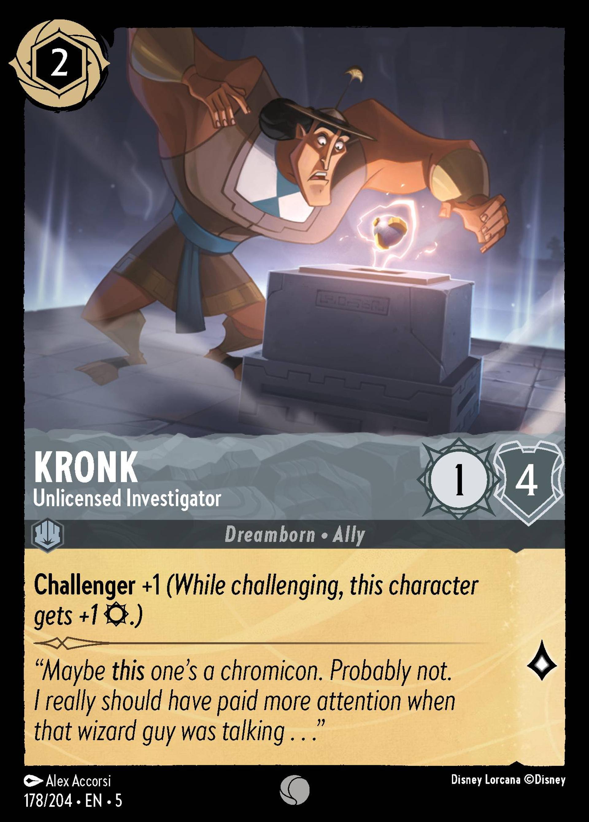 Kronk - Unlicensed Investigator — Shimmering Skies — Lorcana