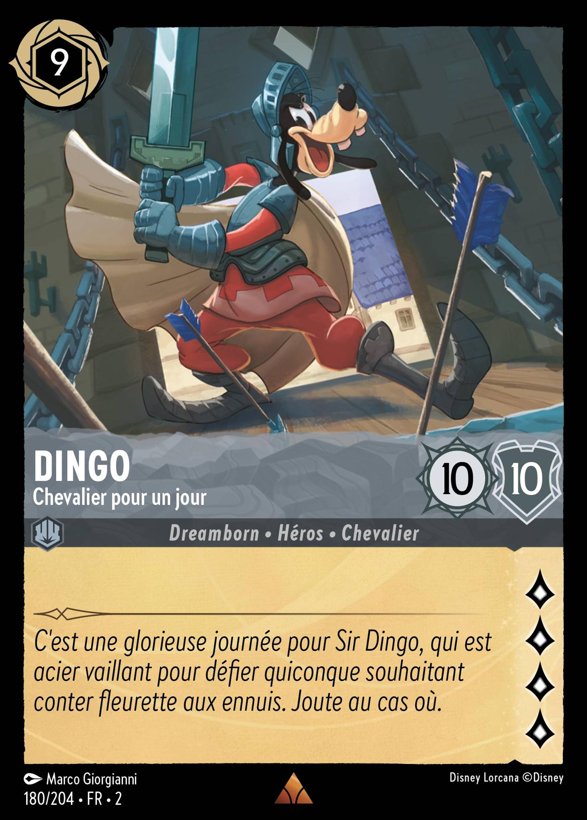 Dingo - Chevalier pour un jour — Rise of the Floodborn — Lorcana