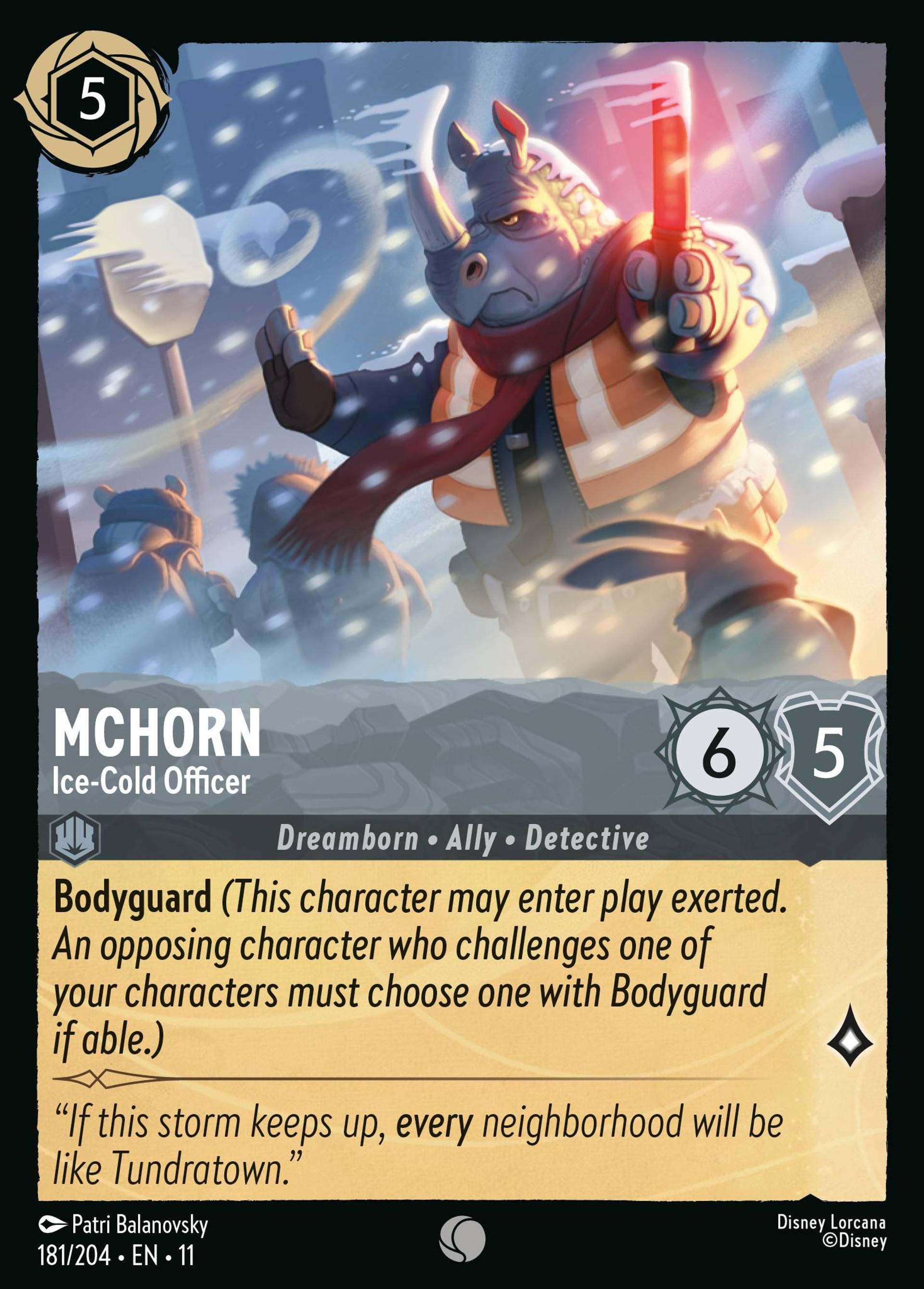 McHorn - Ice-Cold Officer — Winterspell — Lorcana