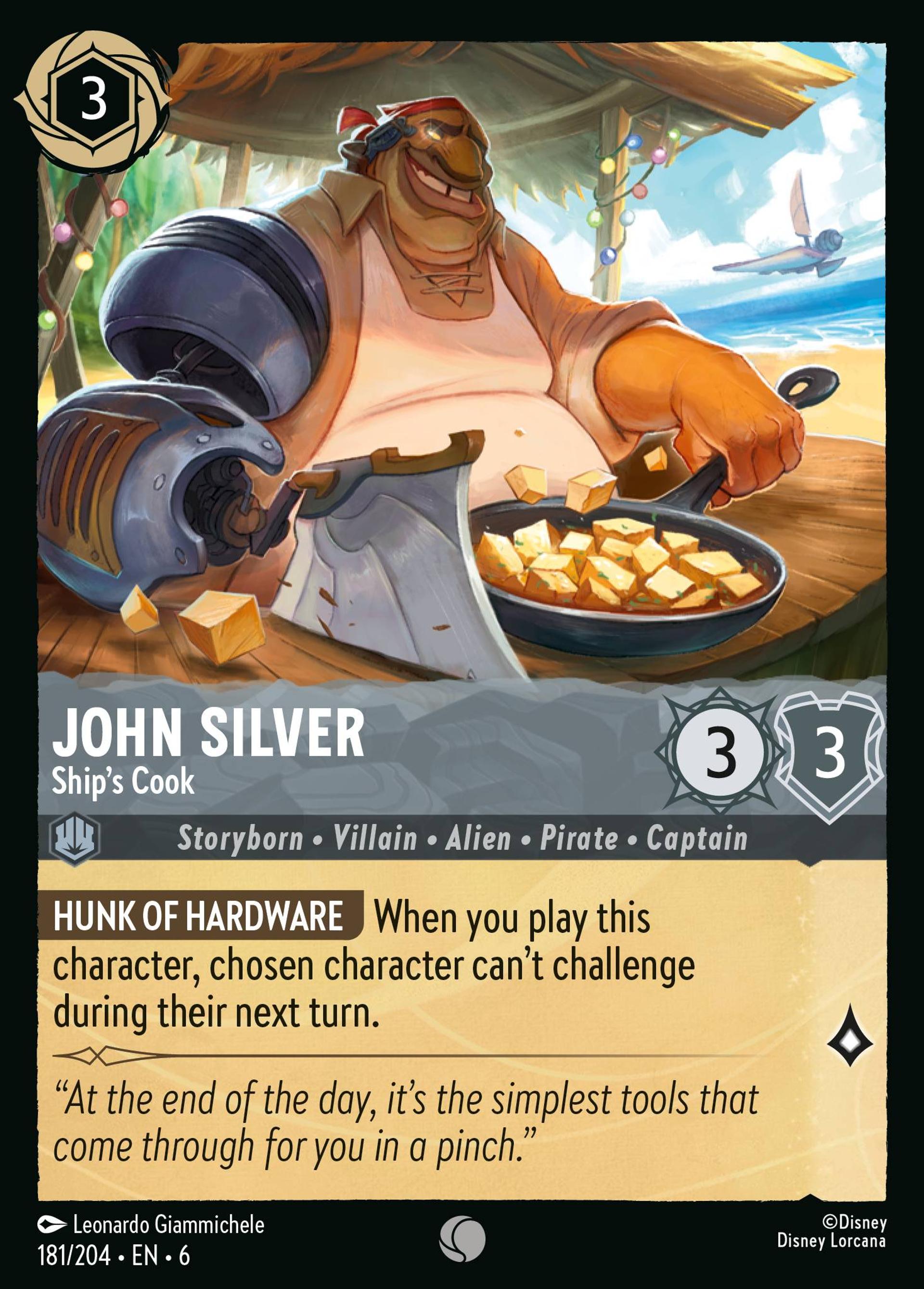 John Silver - Ship's Cook — Azurite Sea — Lorcana