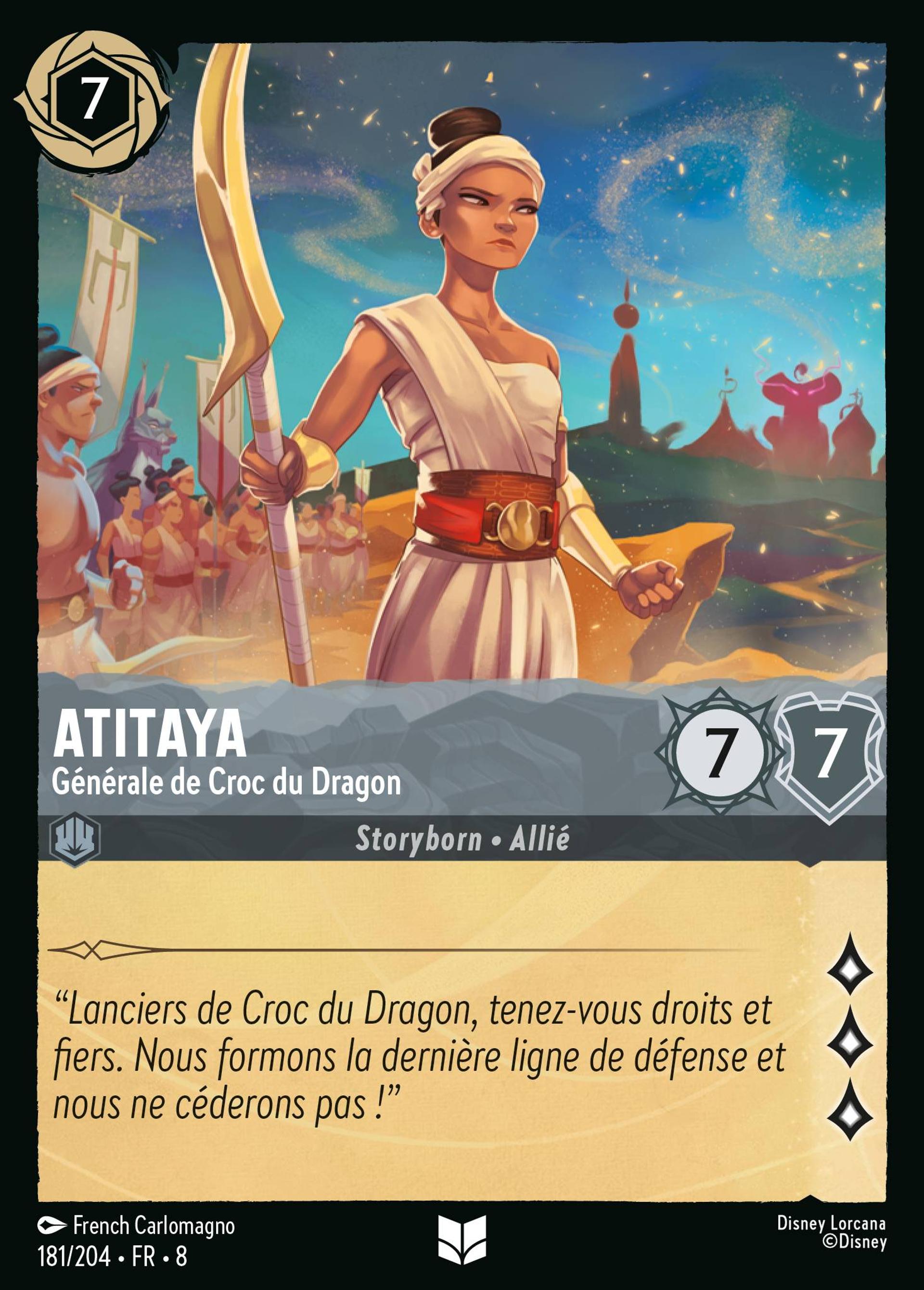 Atitaya - Générale de Croc du Dragon — The Reign of Jafar — Lorcana