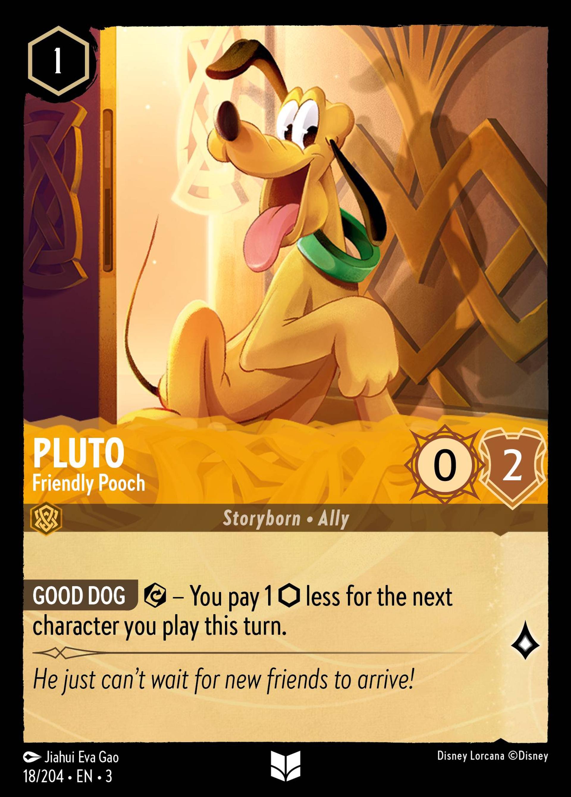 Pluto - Friendly Pooch — Into the Inklands — Lorcana