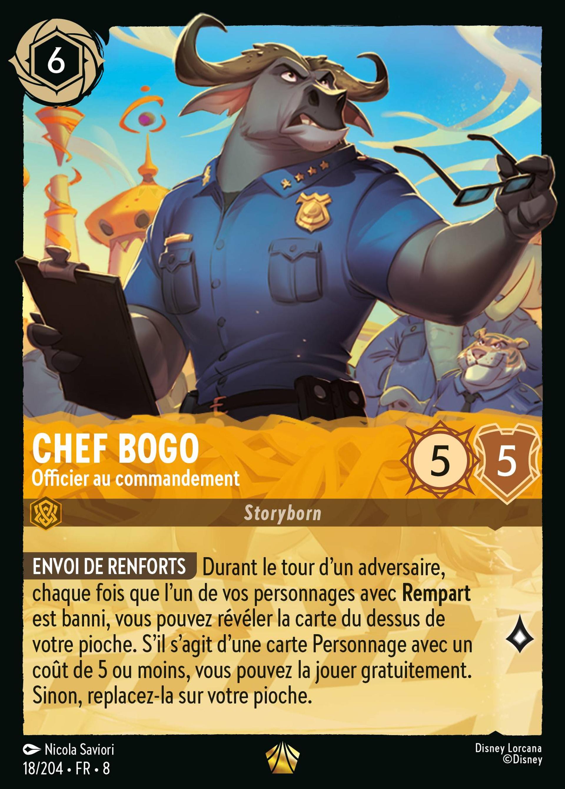 Chef Bogo - Officier au commandement — The Reign of Jafar — Lorcana