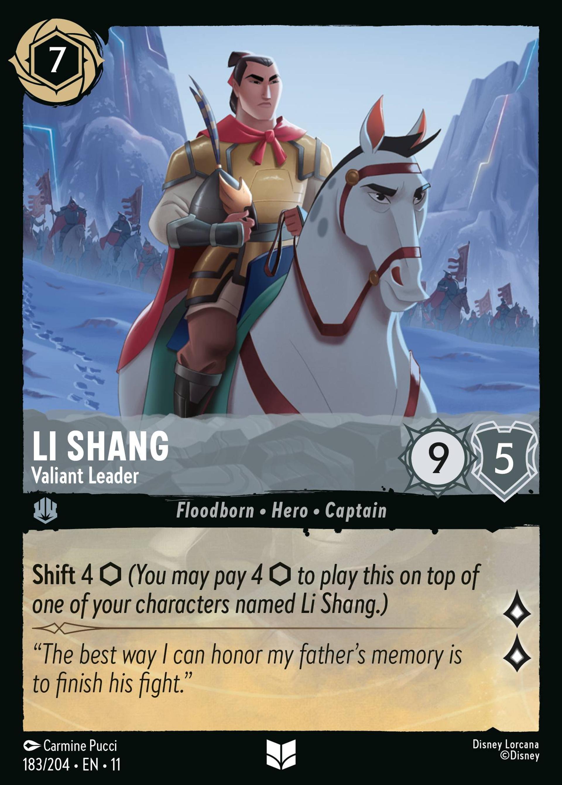 Li Shang - Meneur vaillant — Winterspell — Lorcana