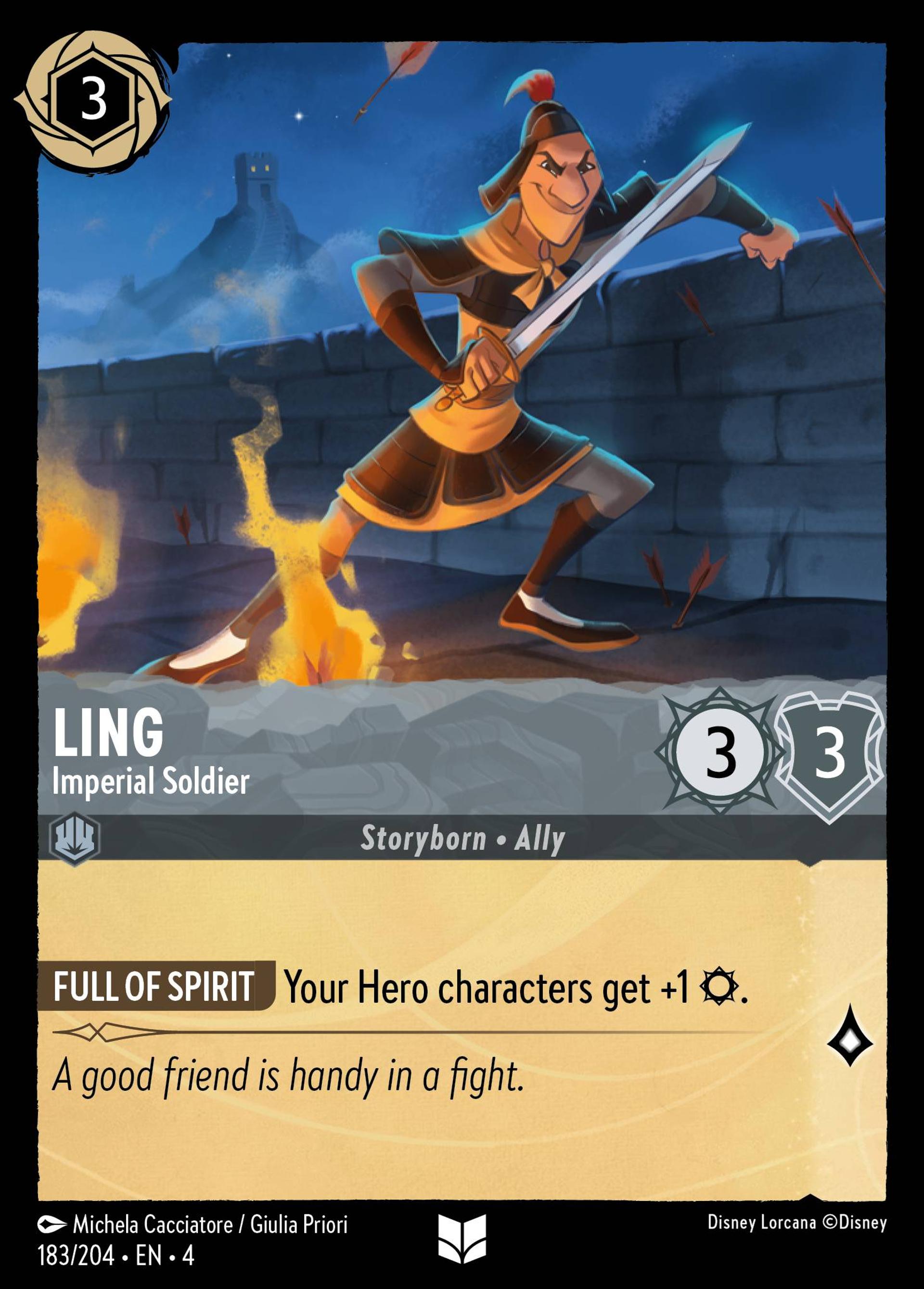 Ling - Imperial Soldier — Ursula's Return — Lorcana