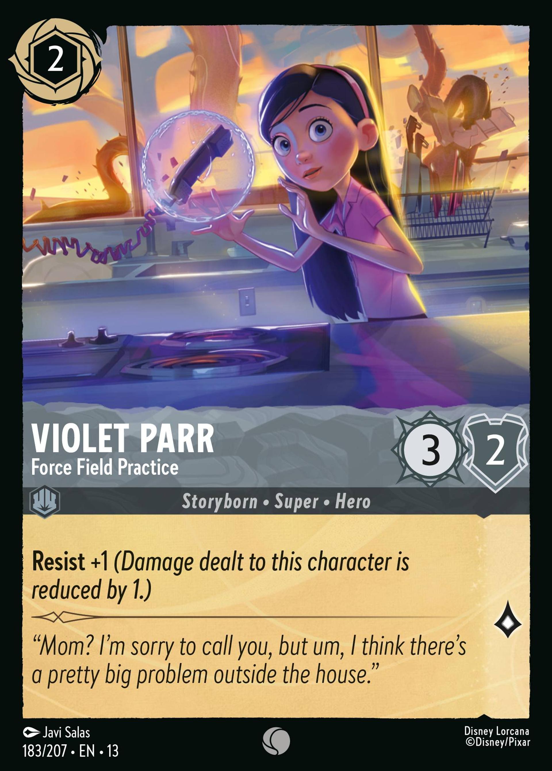 Violette Parr - S'entraîne au champ de force — Attack of the Vine! — Lorcana
