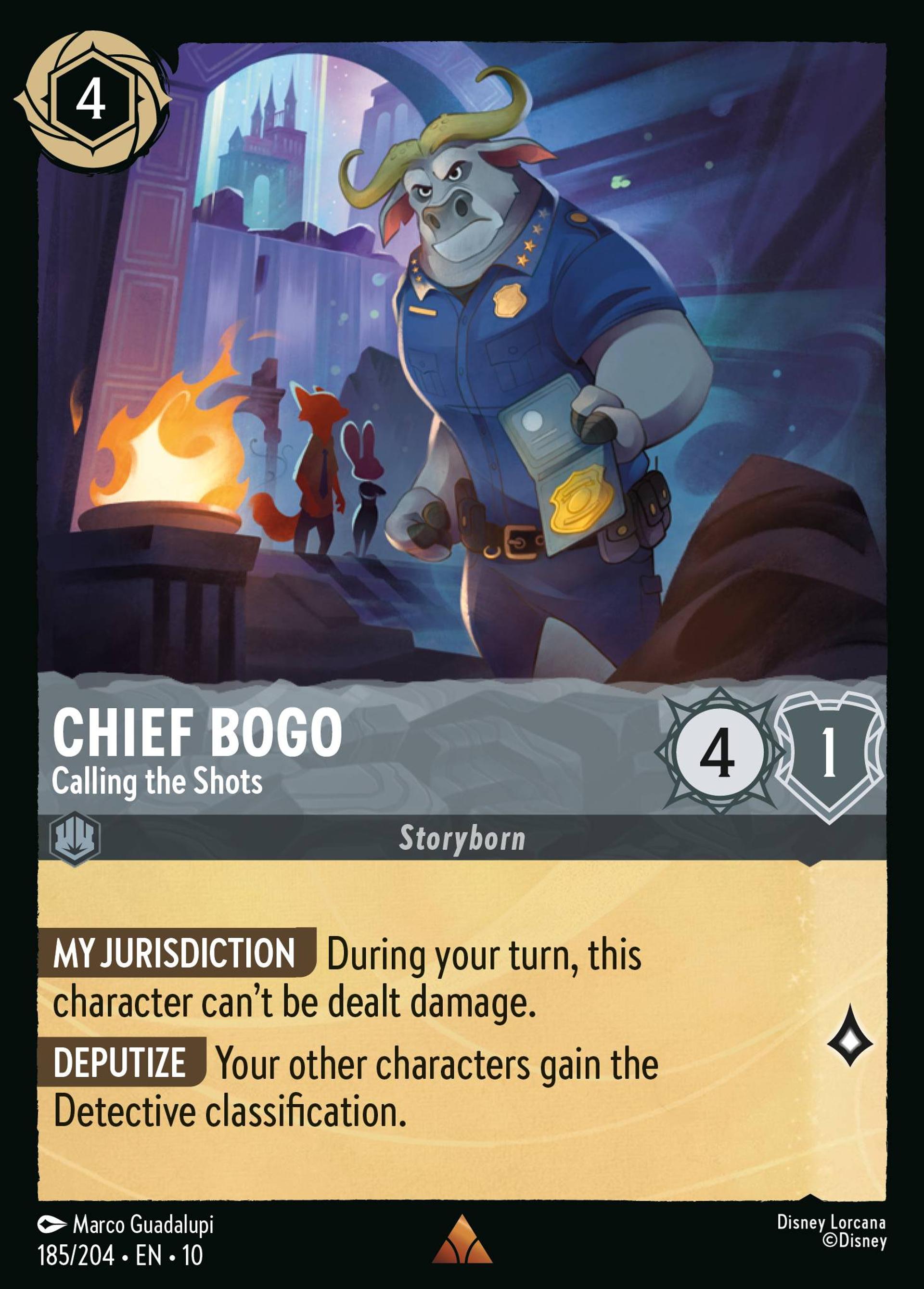 Chief Bogo - Calling the Shots — Whispers in the Well — Lorcana