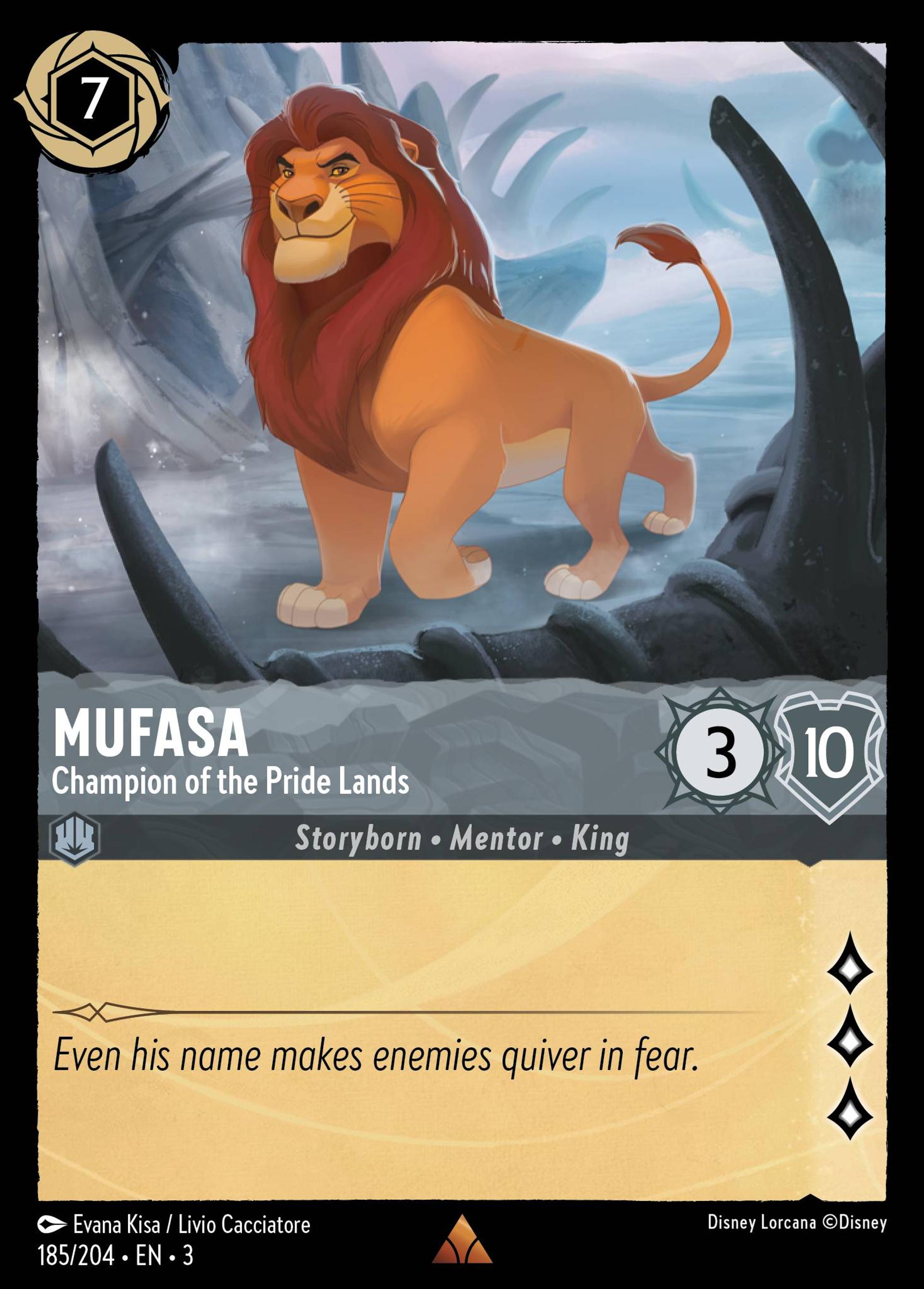 Mufasa - Champion de la Terre des Lions — Into the Inklands — Lorcana