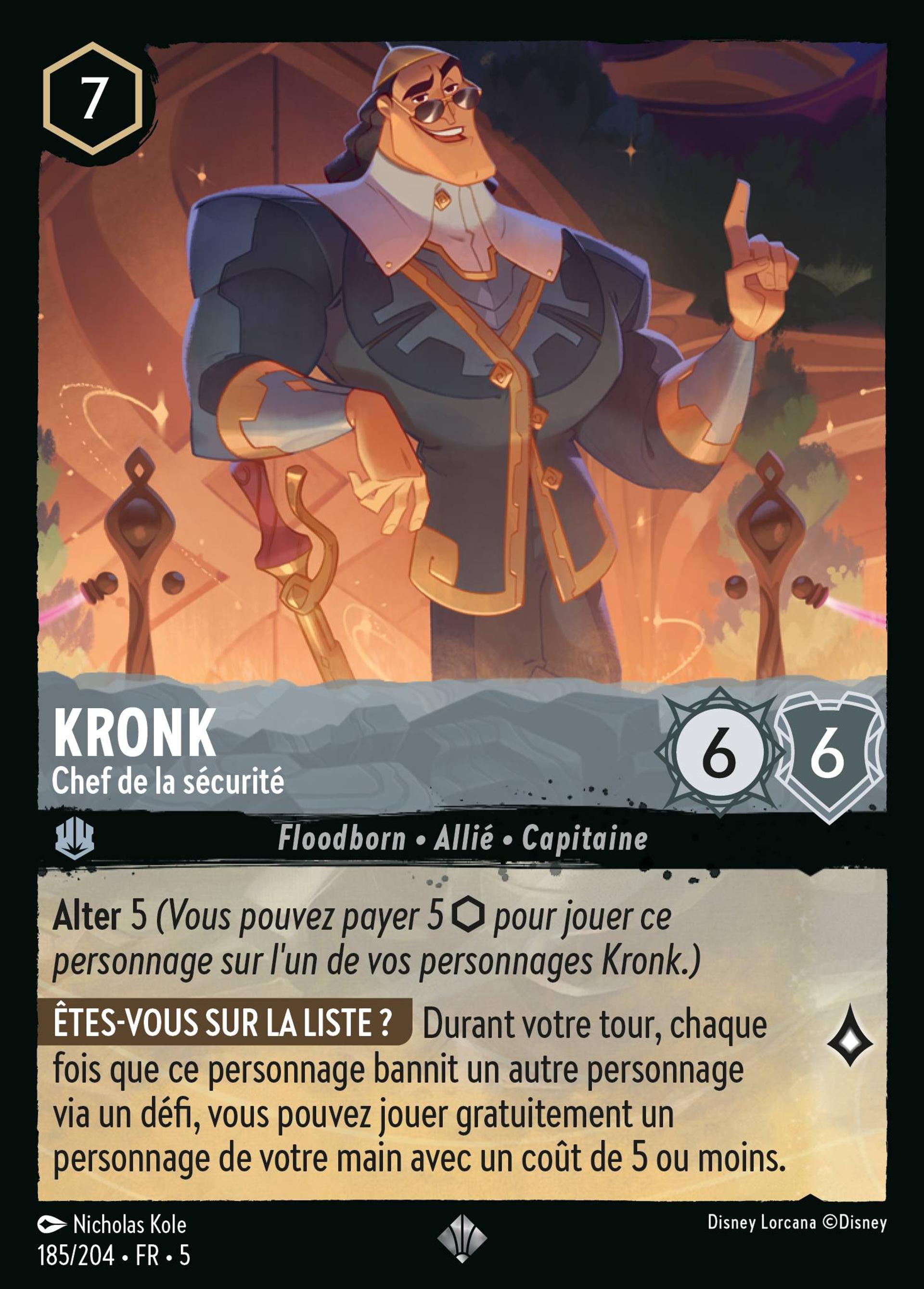 Kronk - Chef de la sécurité — Shimmering Skies — Lorcana