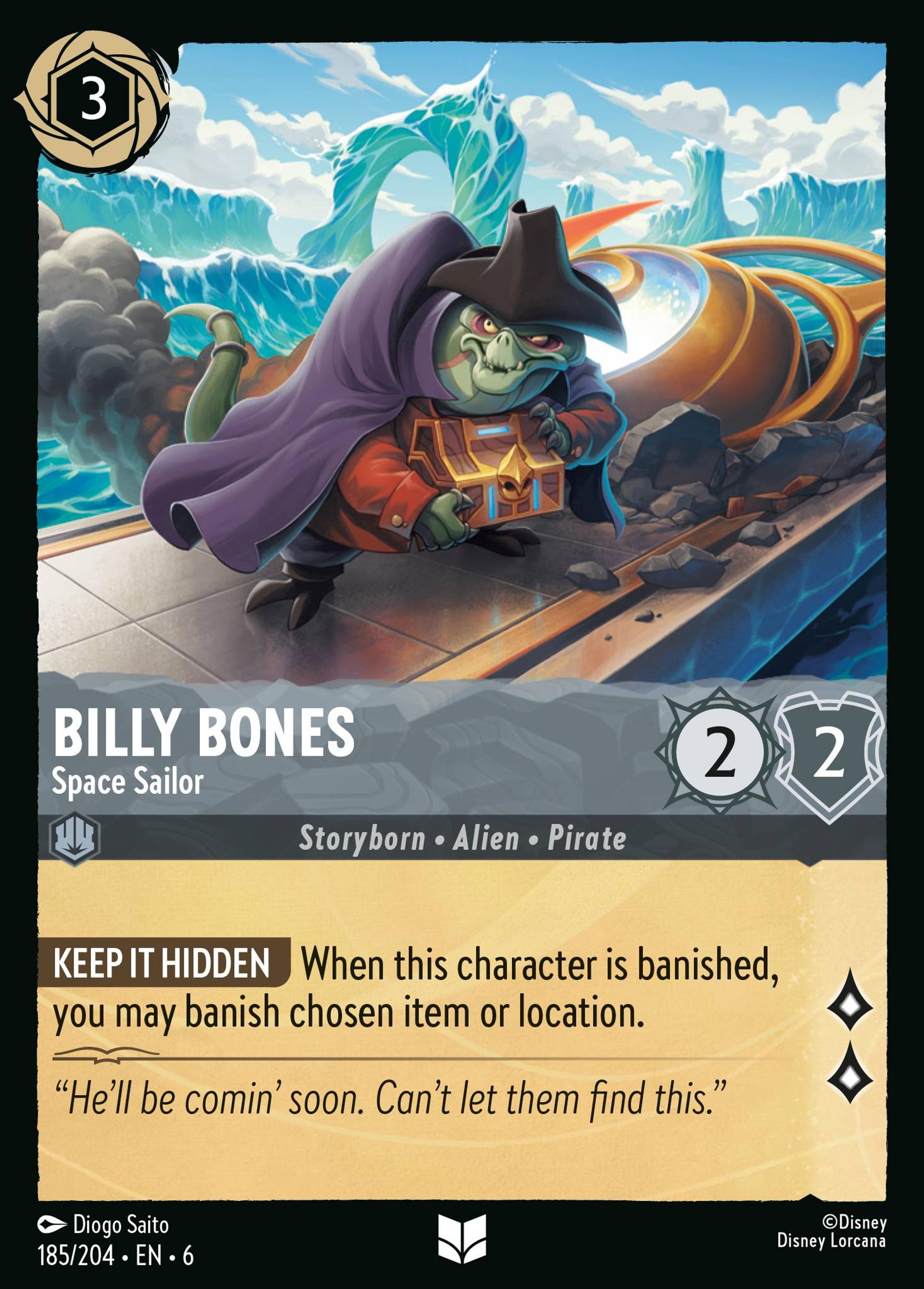 Billy Bones - Space Sailor — Azurite Sea — Lorcana
