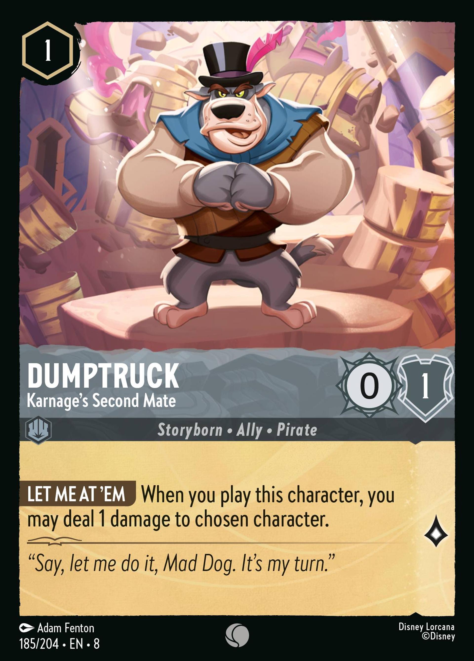 Dumptruck - Karnage's Second Mate — The Reign of Jafar — Lorcana