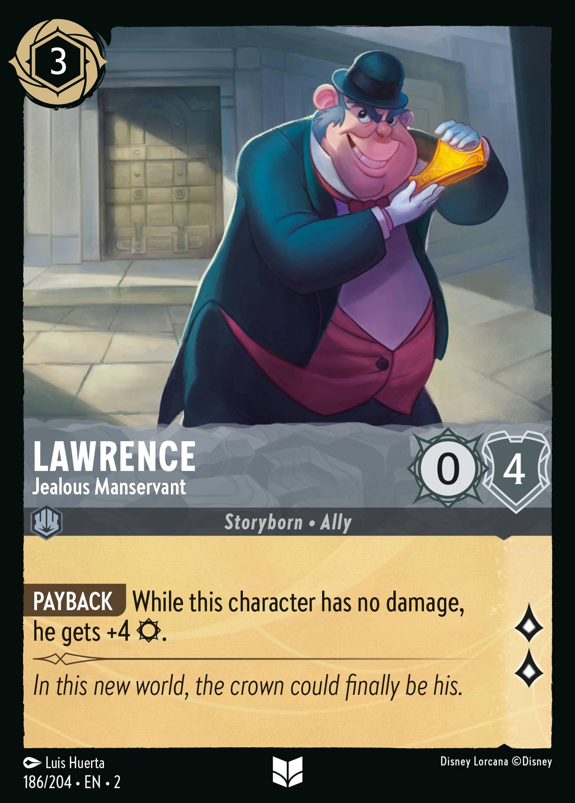 Lawrence - Valet jaloux — Rise of the Floodborn — Lorcana