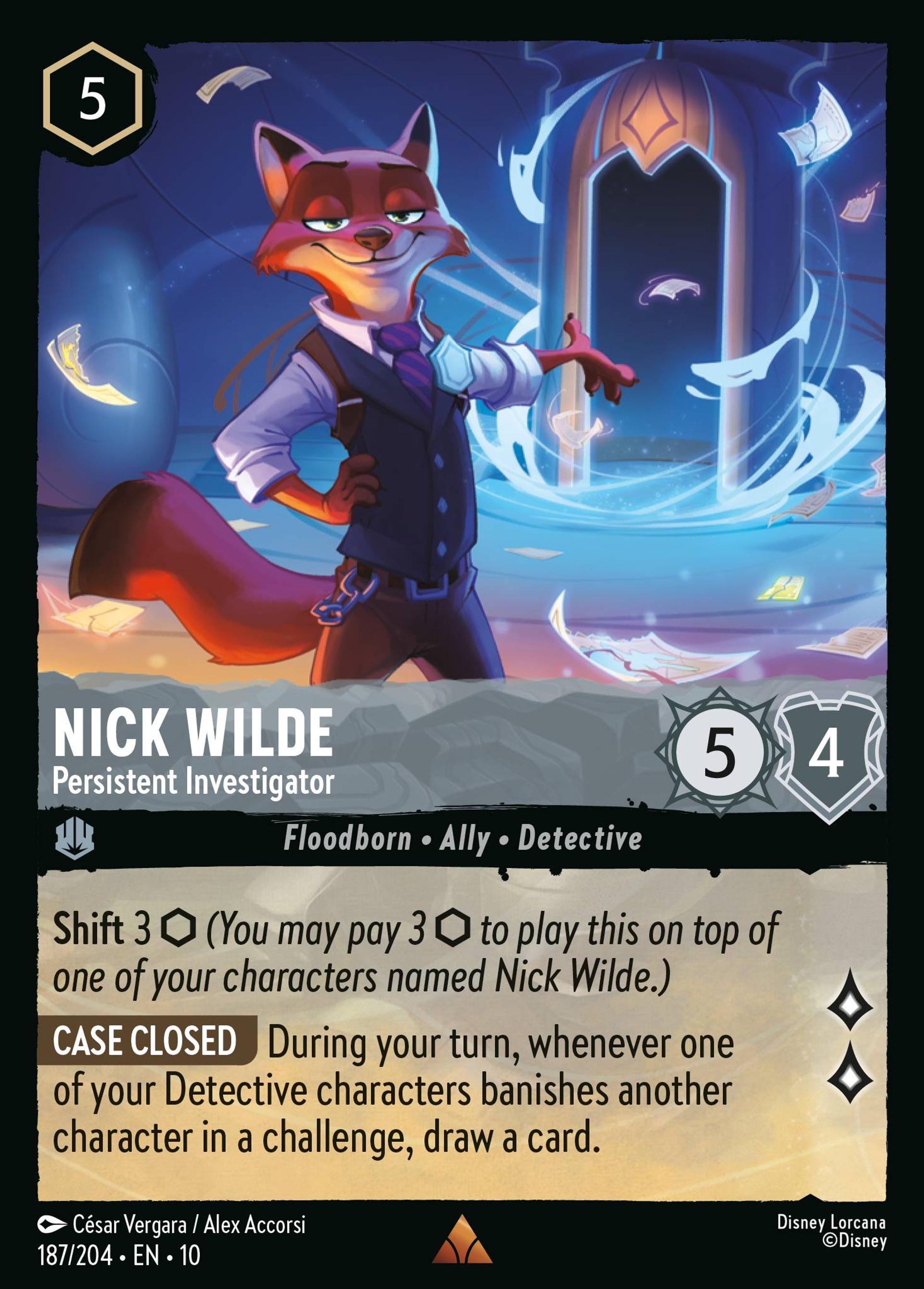 Nick Wilde - Persistent Investigator — Whispers in the Well — Lorcana
