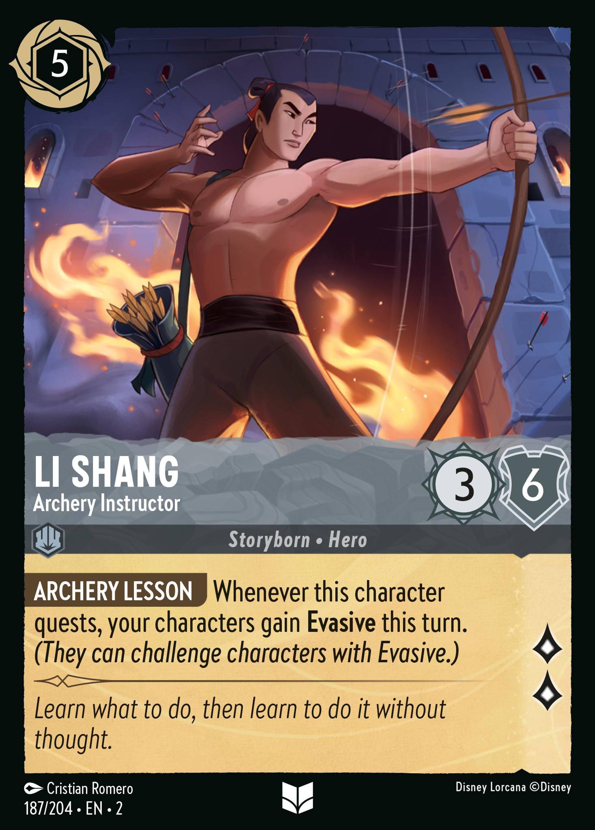 Li Shang - Instructeur d'archerie — Rise of the Floodborn — Lorcana