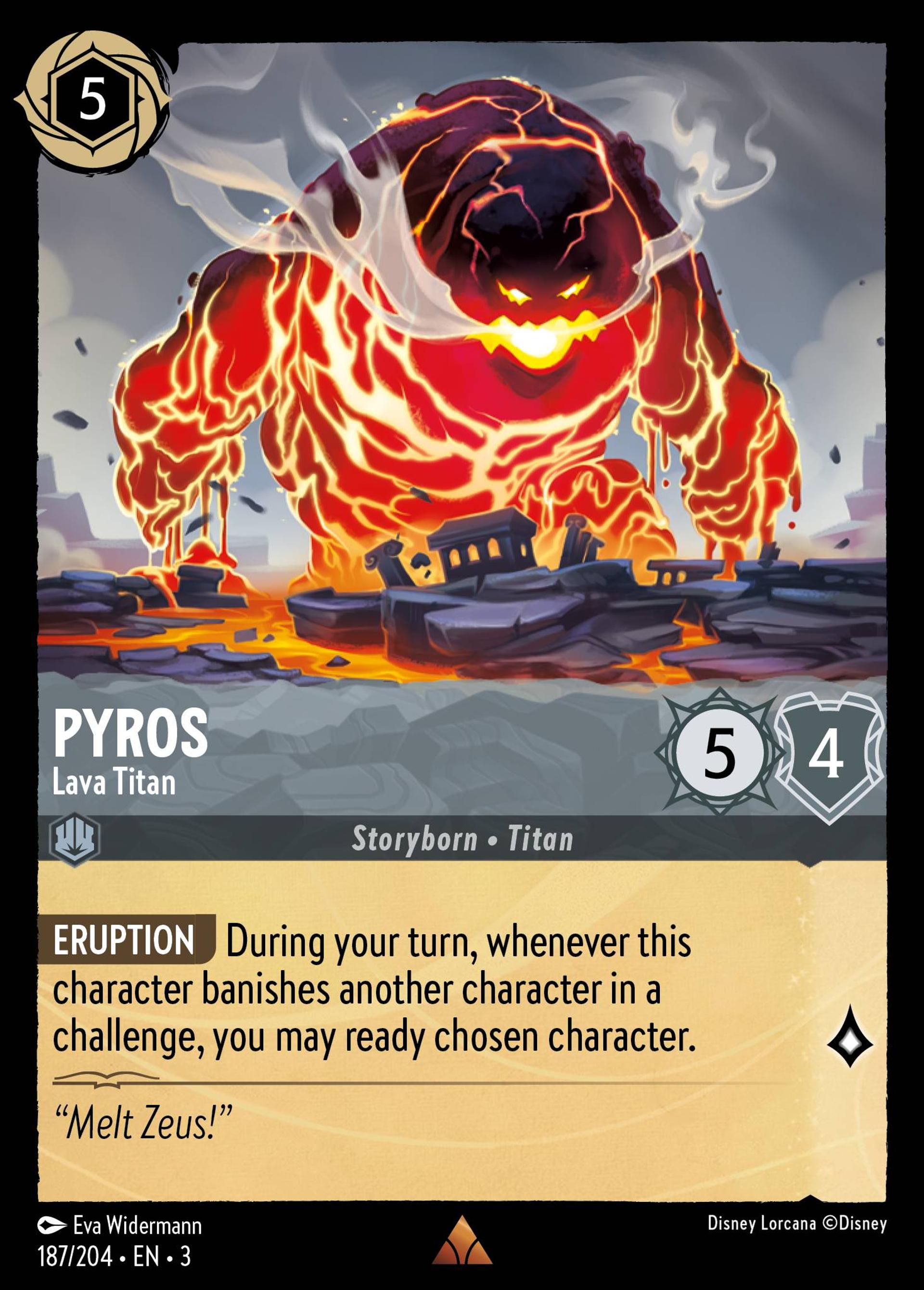 Pyros - Titan de lave — Into the Inklands — Lorcana