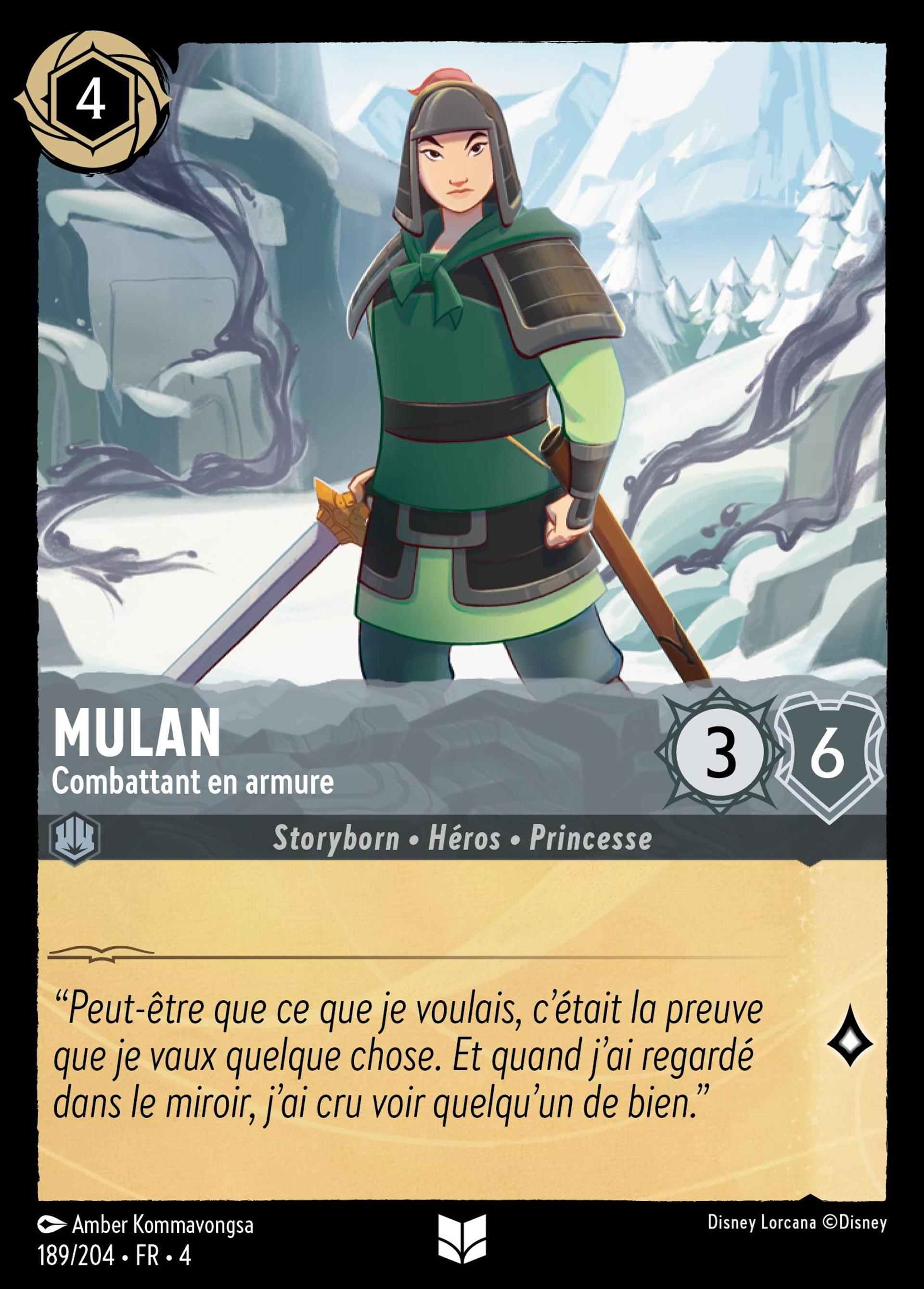 Mulan - Combattant en armure — Ursula's Return — Lorcana