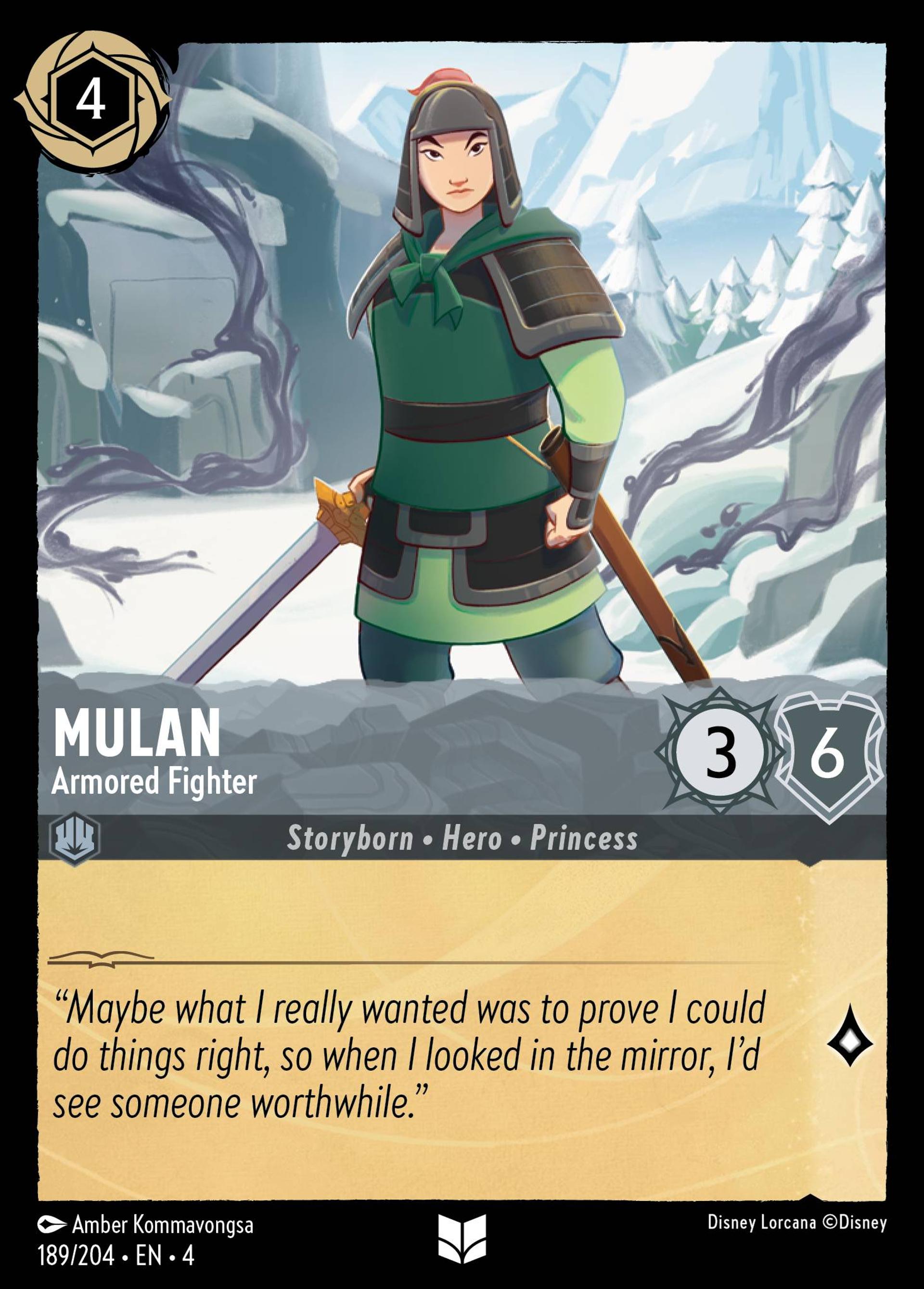 Mulan - Armored Fighter — Ursula's Return — Lorcana