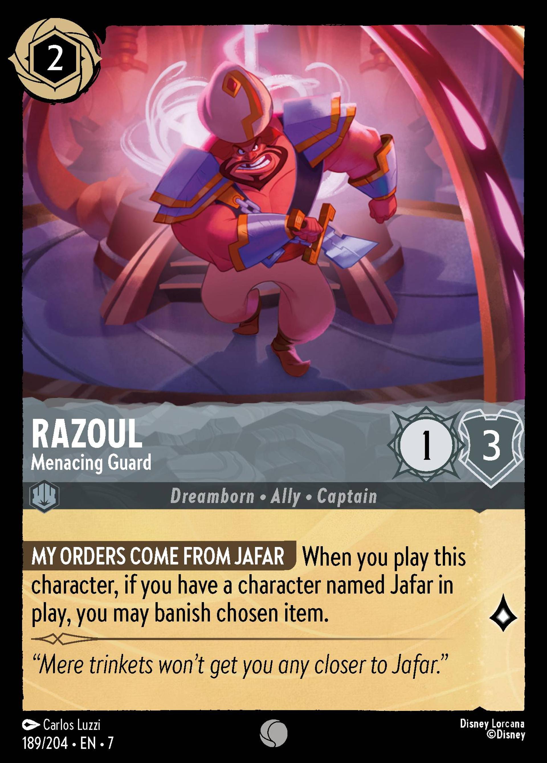 Razoul - Menacing Guard — Archazia's Island — Lorcana