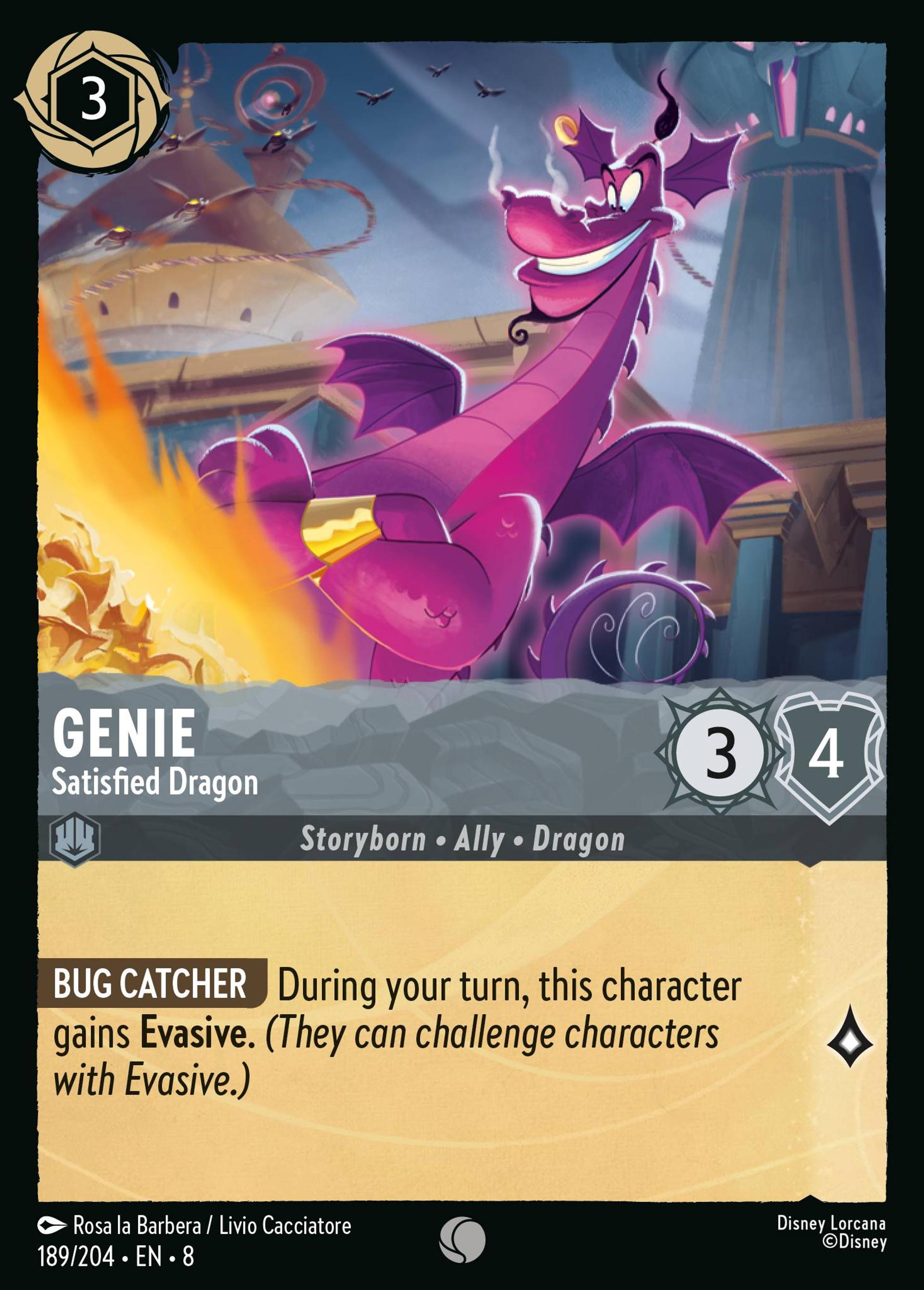 Genie - Satisfied Dragon — The Reign of Jafar — Lorcana