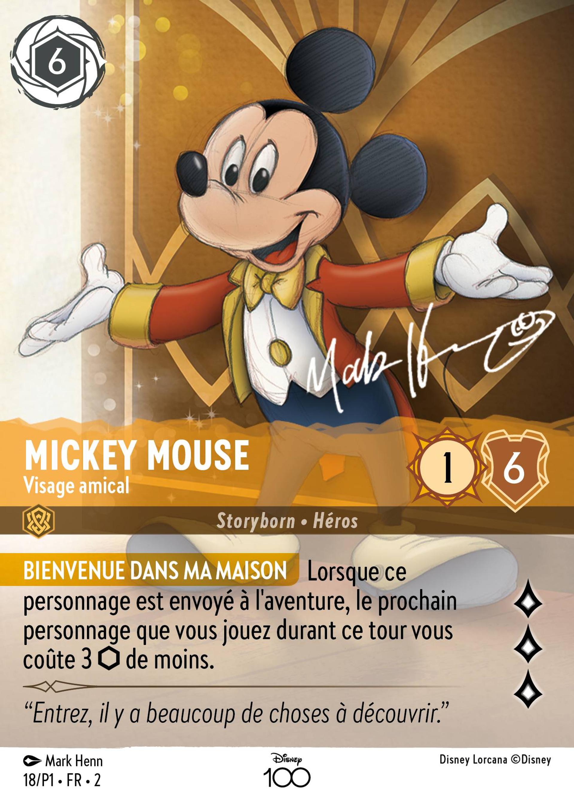 Mickey Mouse - Visage amical — Promos - Year 1 — Lorcana
