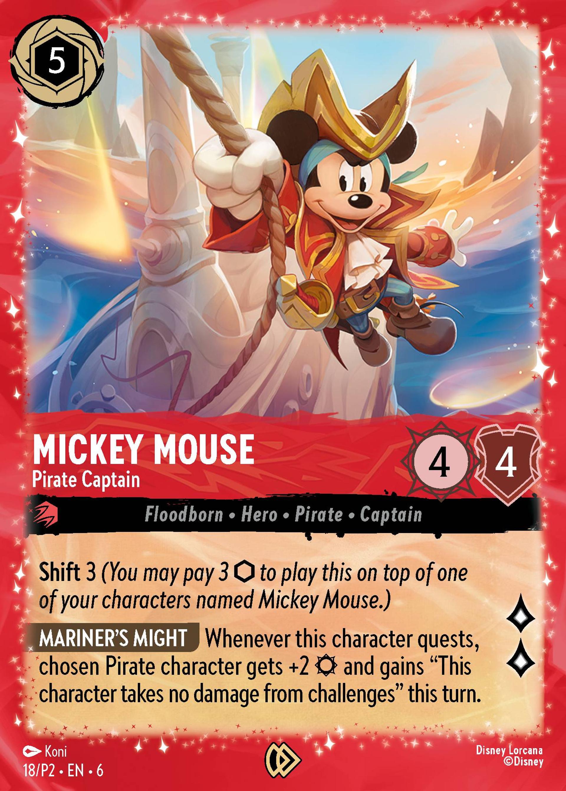 Mickey Mouse - Capitaine pirate — Promos - Year 2 — Lorcana