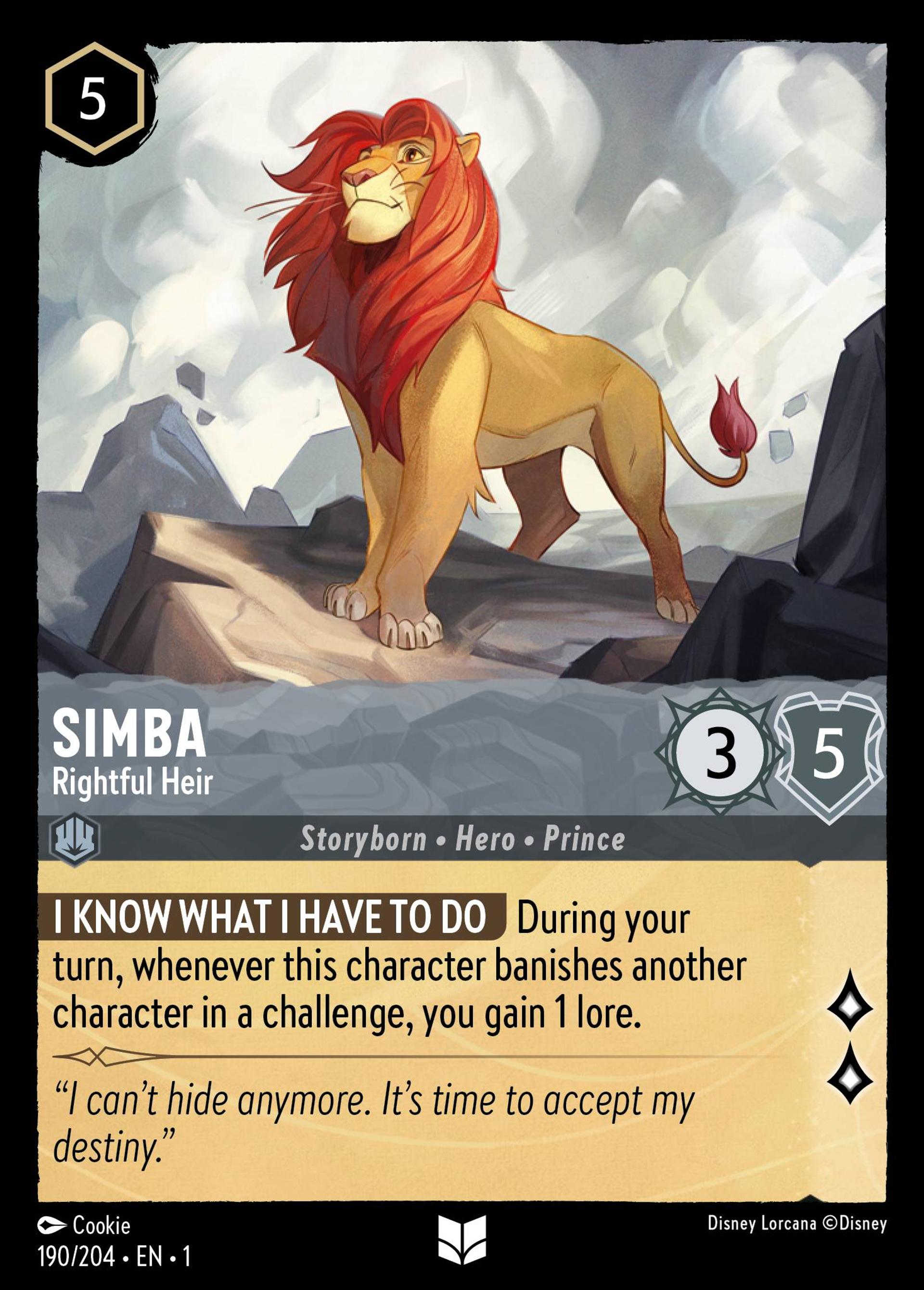 Simba - Héritier légitime — The First Chapter — Lorcana