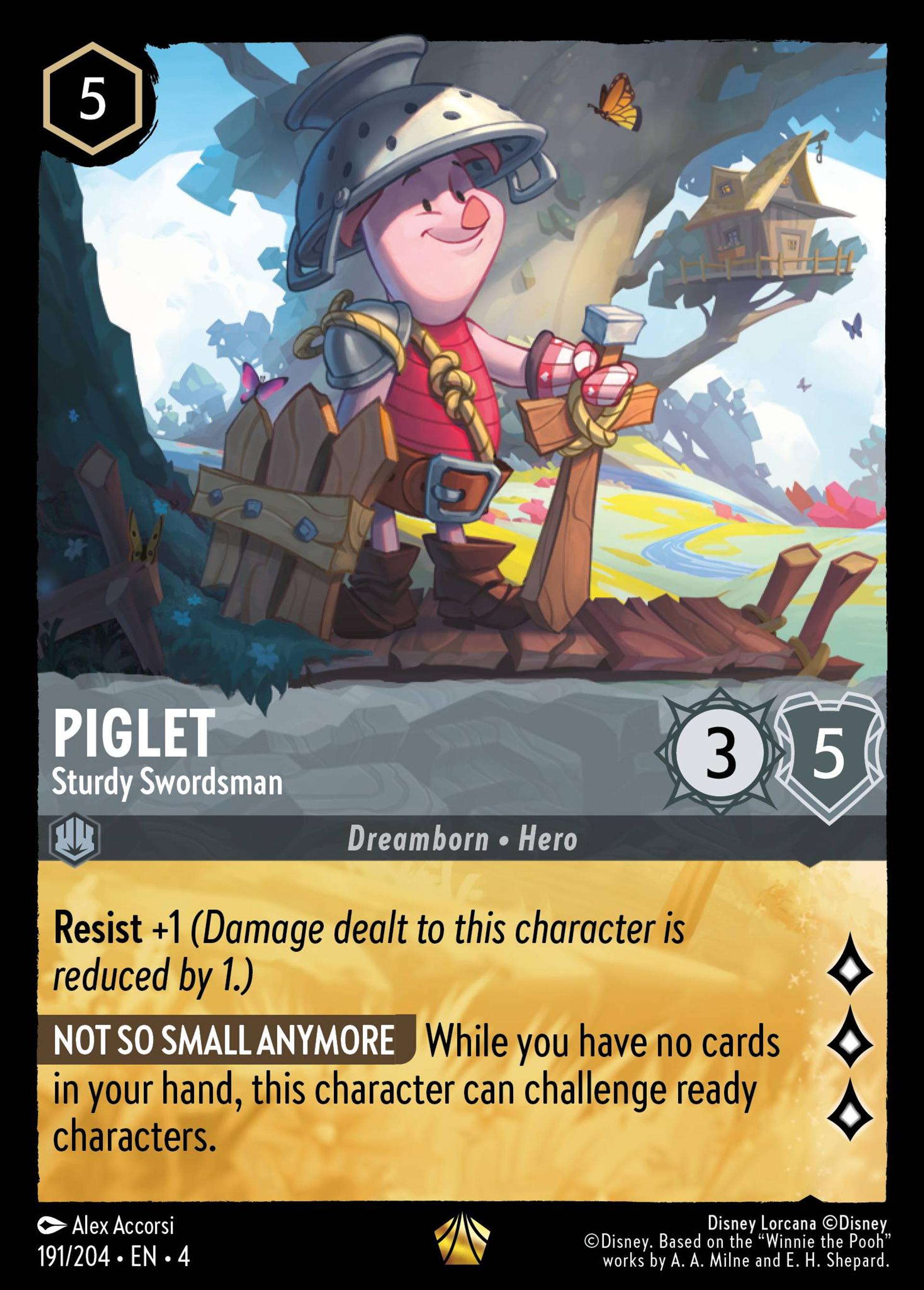 Piglet - Sturdy Swordsman — Ursula's Return — Lorcana