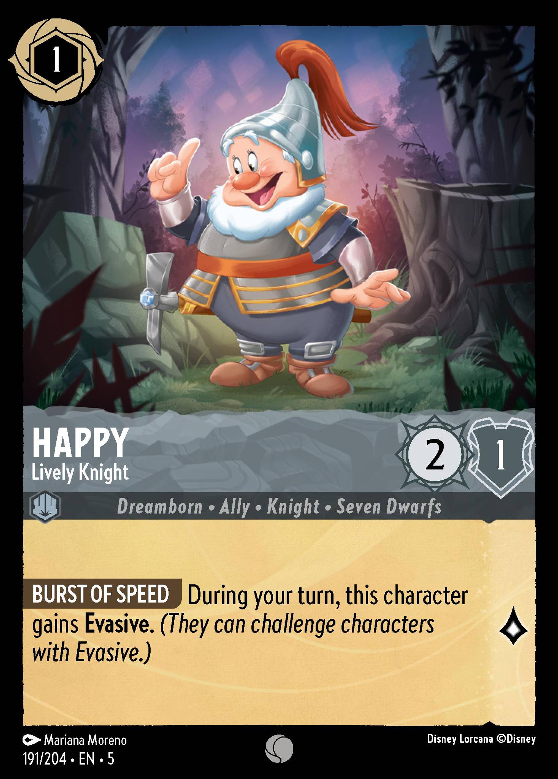 Happy - Lively Knight — Shimmering Skies — Lorcana