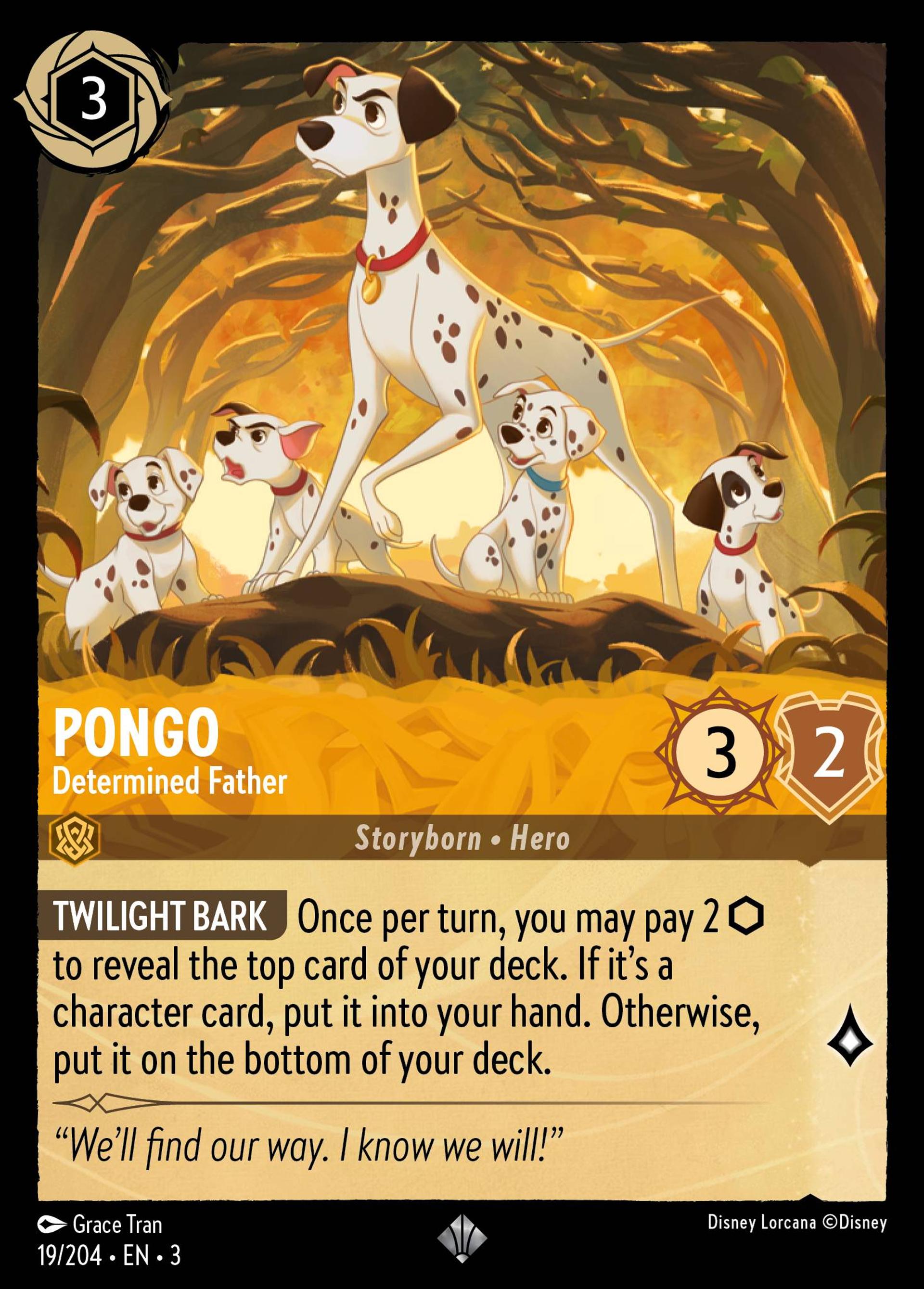 Pongo - Determined Father — Into the Inklands — Lorcana