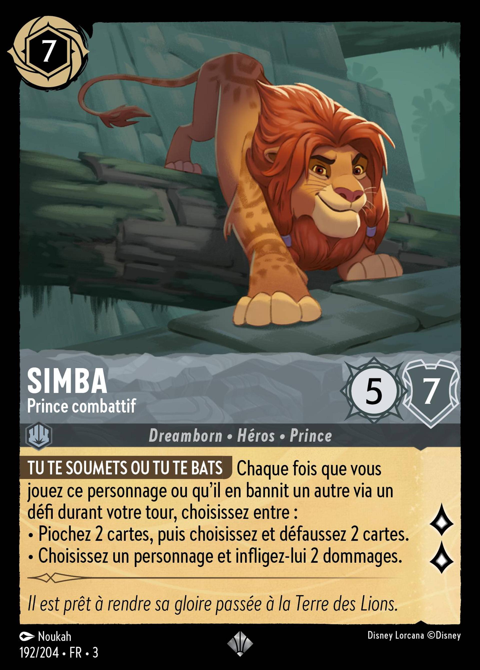 Simba - Prince combattif — Into the Inklands — Lorcana
