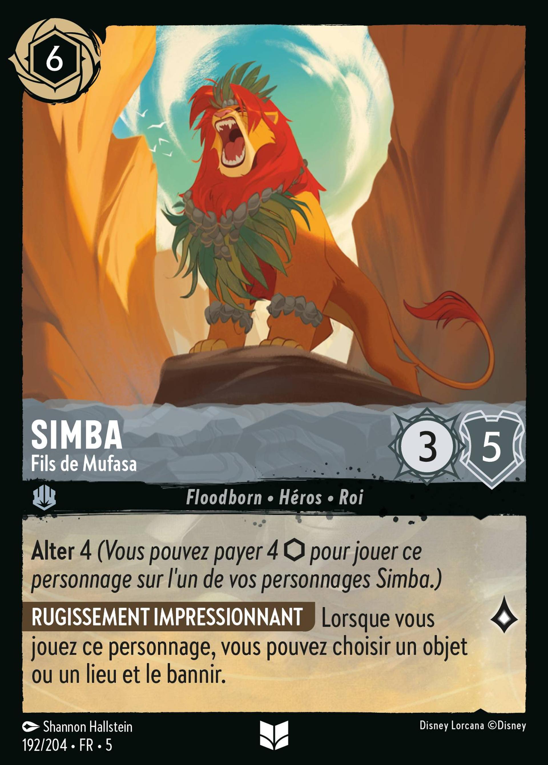 Simba - Fils de Mufasa — Shimmering Skies — Lorcana
