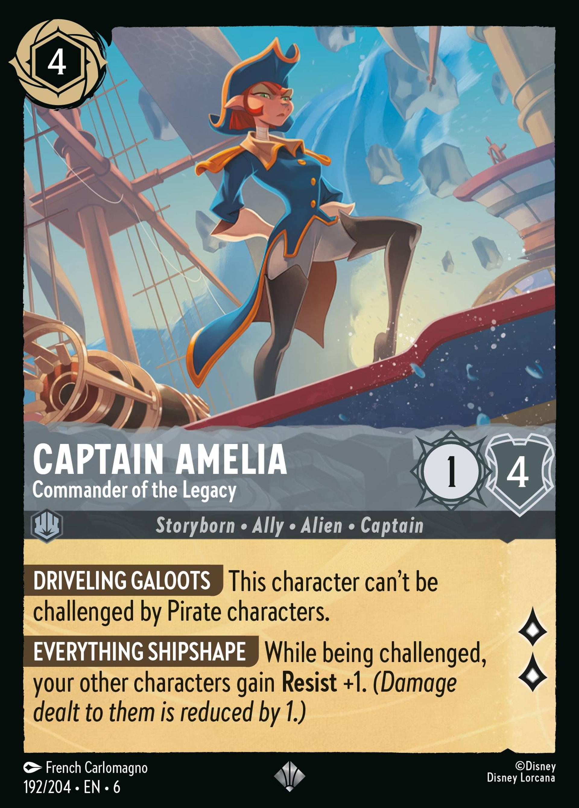 Captain Amelia - Commander of the Legacy — Azurite Sea — Lorcana