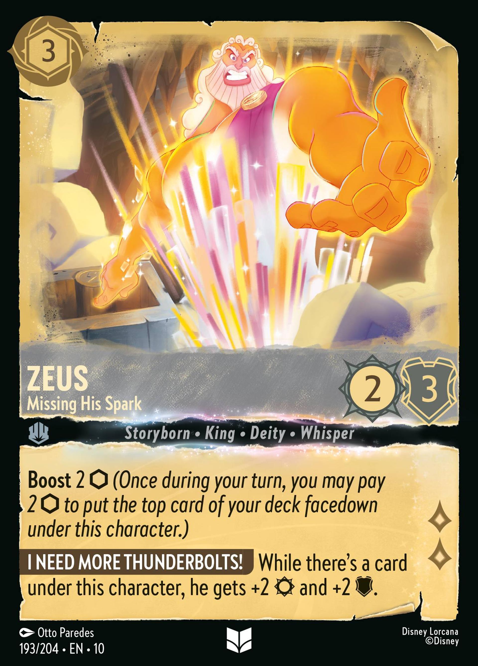 Zeus - Missing His Spark — Whispers in the Well — Lorcana