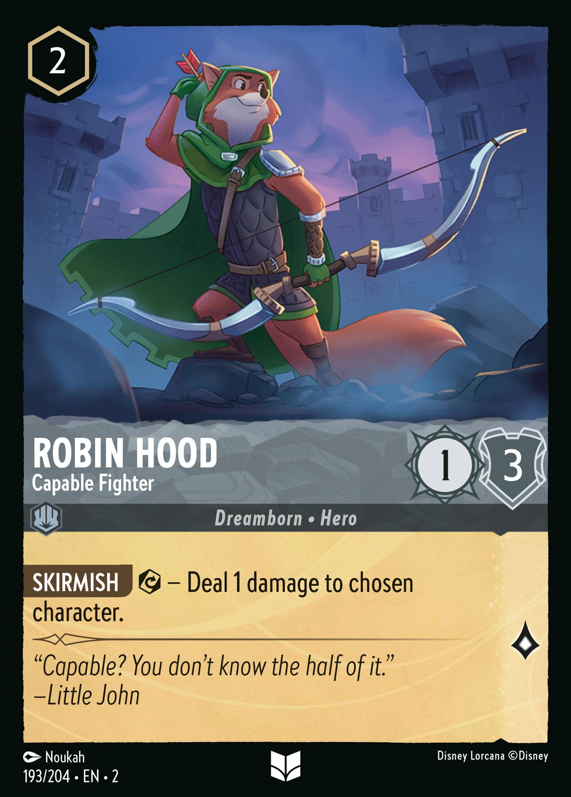 Robin Hood - Capable Fighter — Rise of the Floodborn — Lorcana