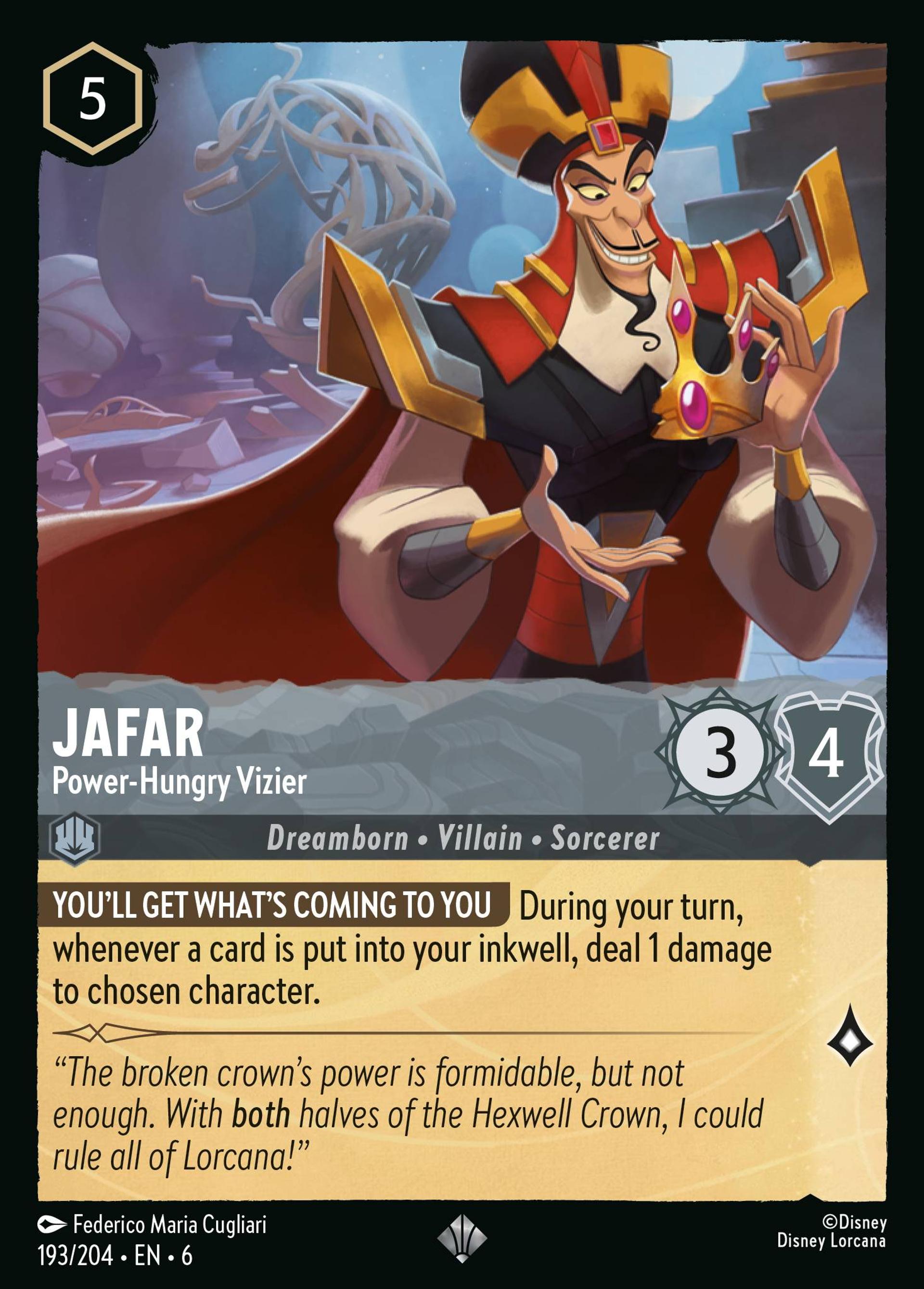 Jafar - Power-Hungry Vizier — Azurite Sea — Lorcana