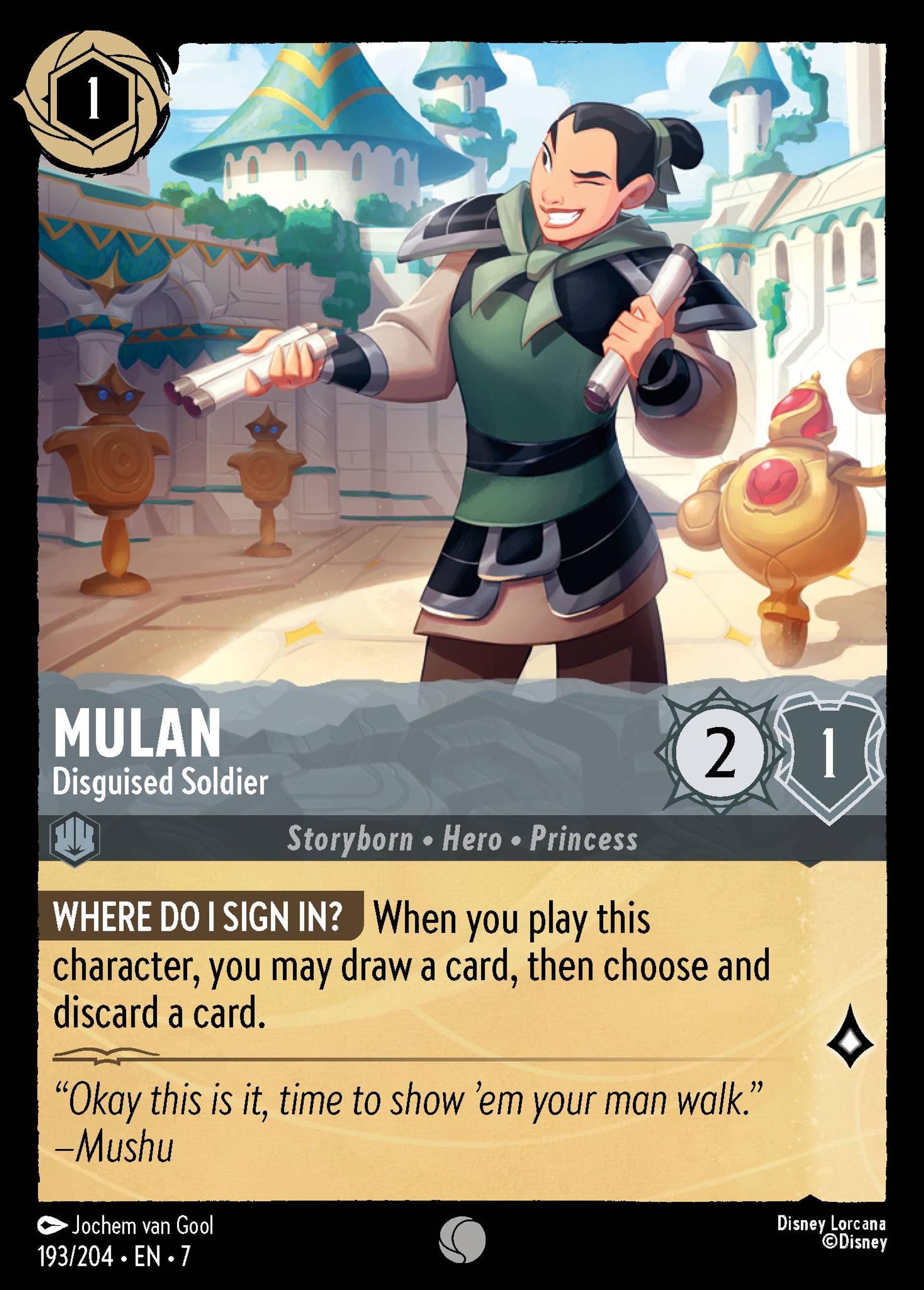Mulan - Disguised Soldier — Archazia's Island — Lorcana