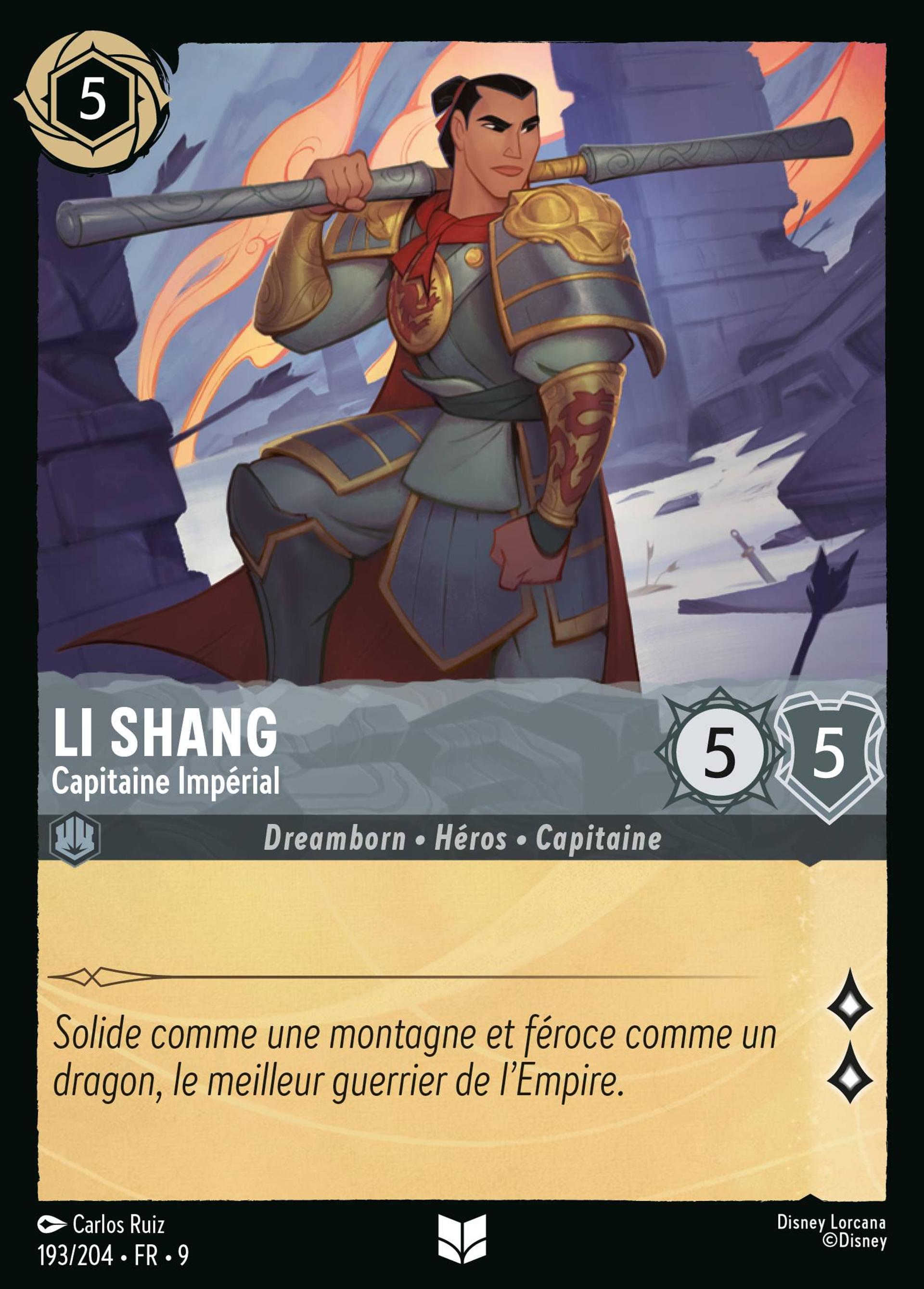 Li Shang - Capitaine Impérial — Fabled — Lorcana