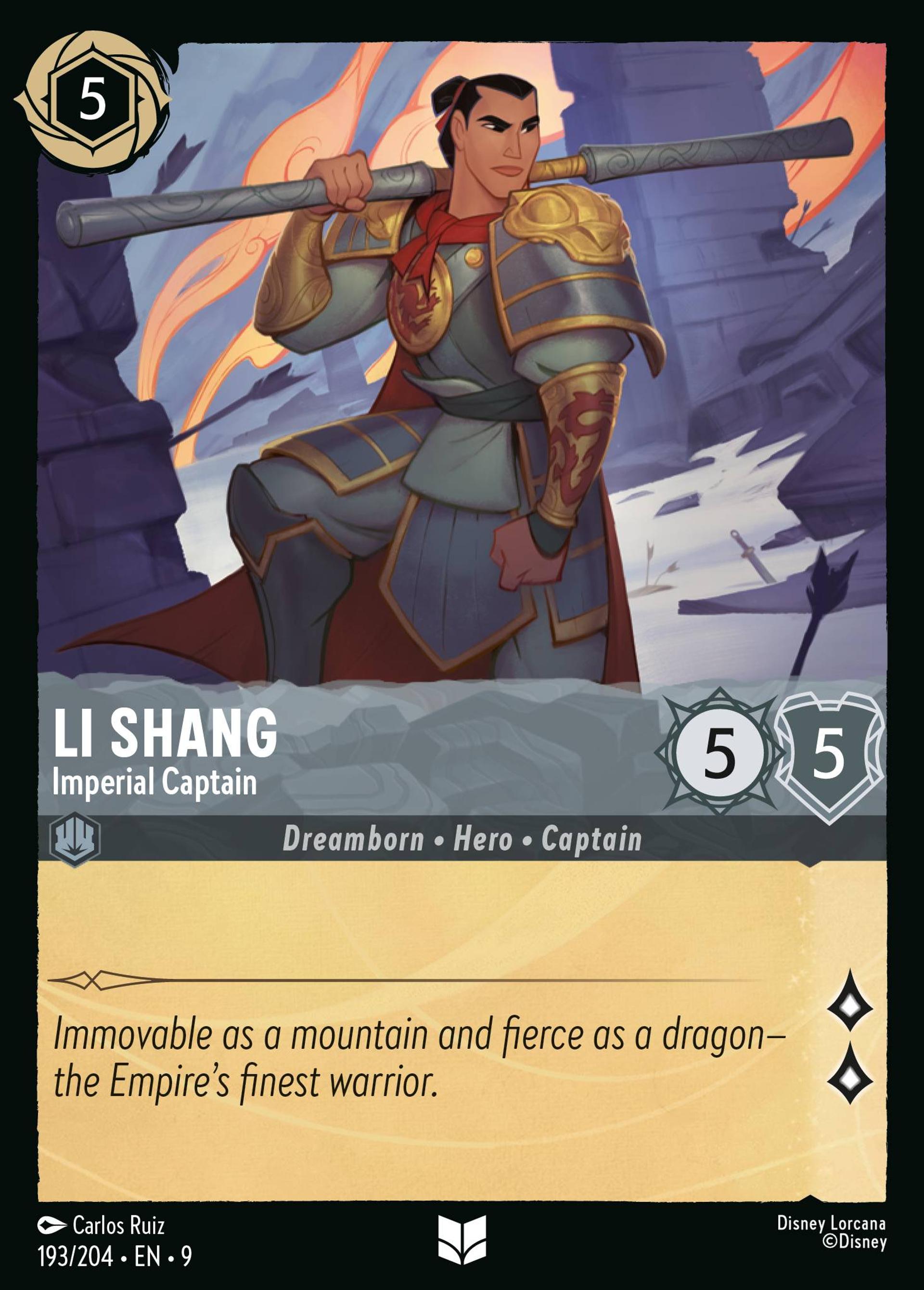 Li Shang - Imperial Captain — Fabled — Lorcana
