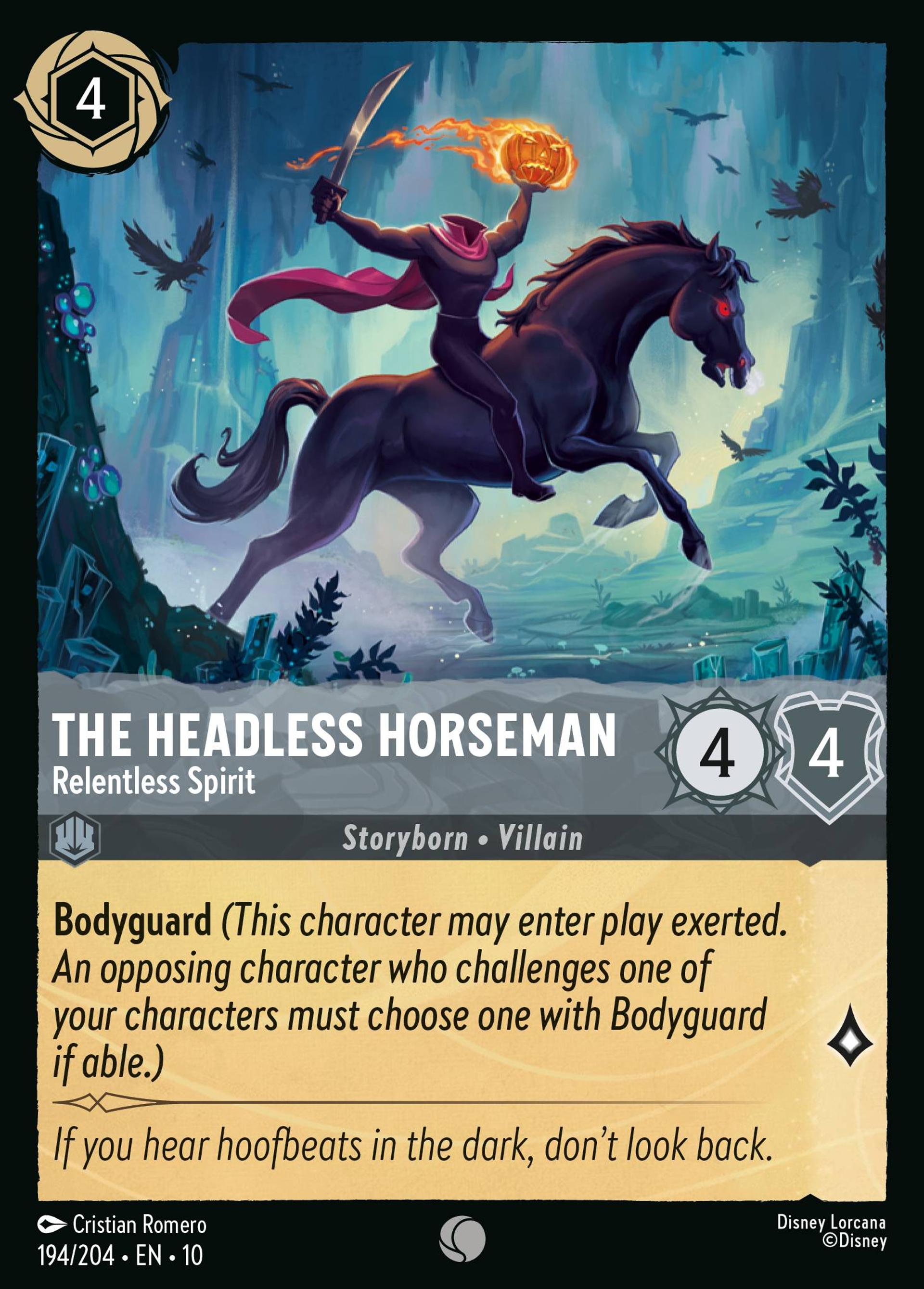 The Headless Horseman - Relentless Spirit — Whispers in the Well — Lorcana