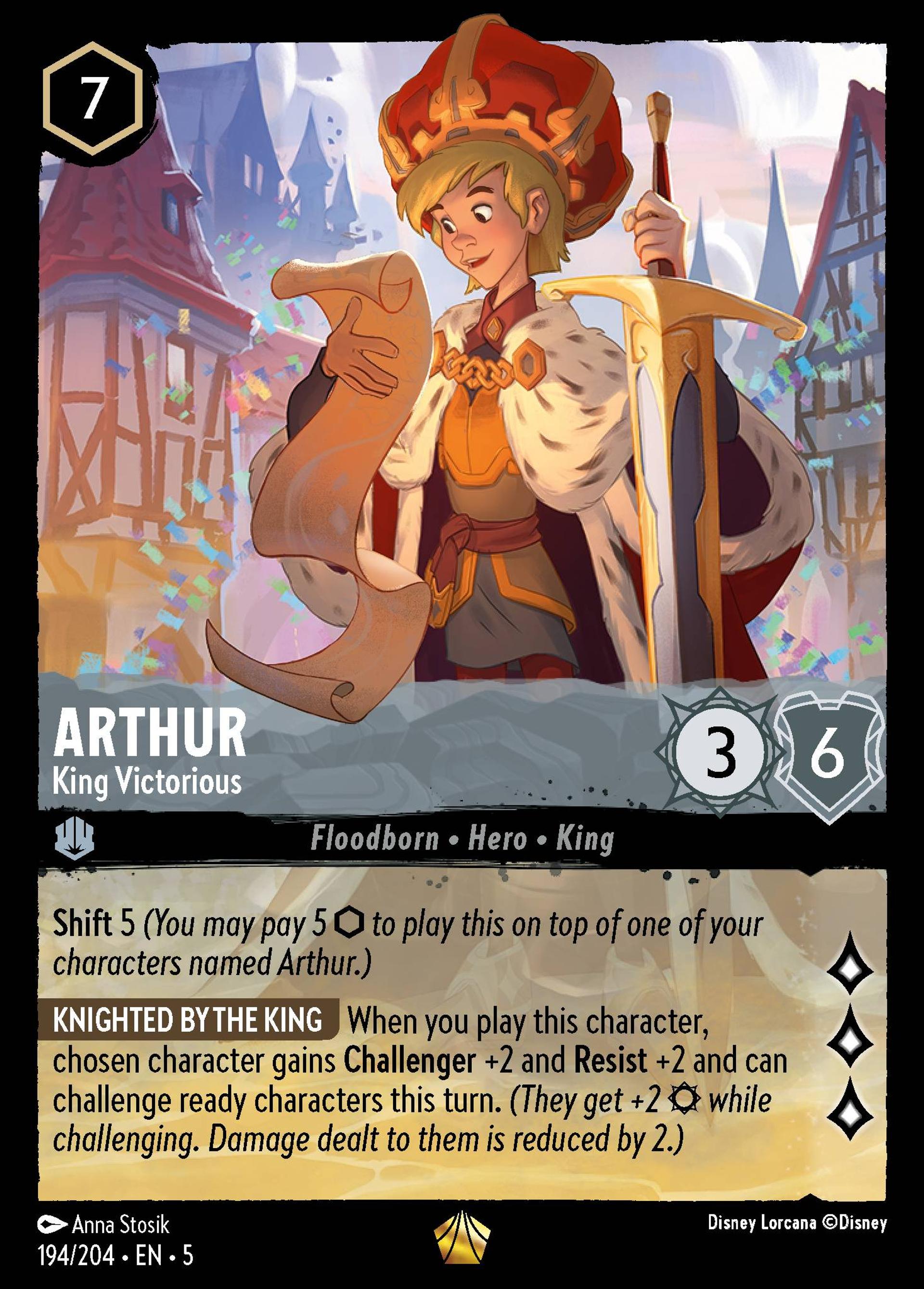 Arthur - King Victorious — Shimmering Skies — Lorcana