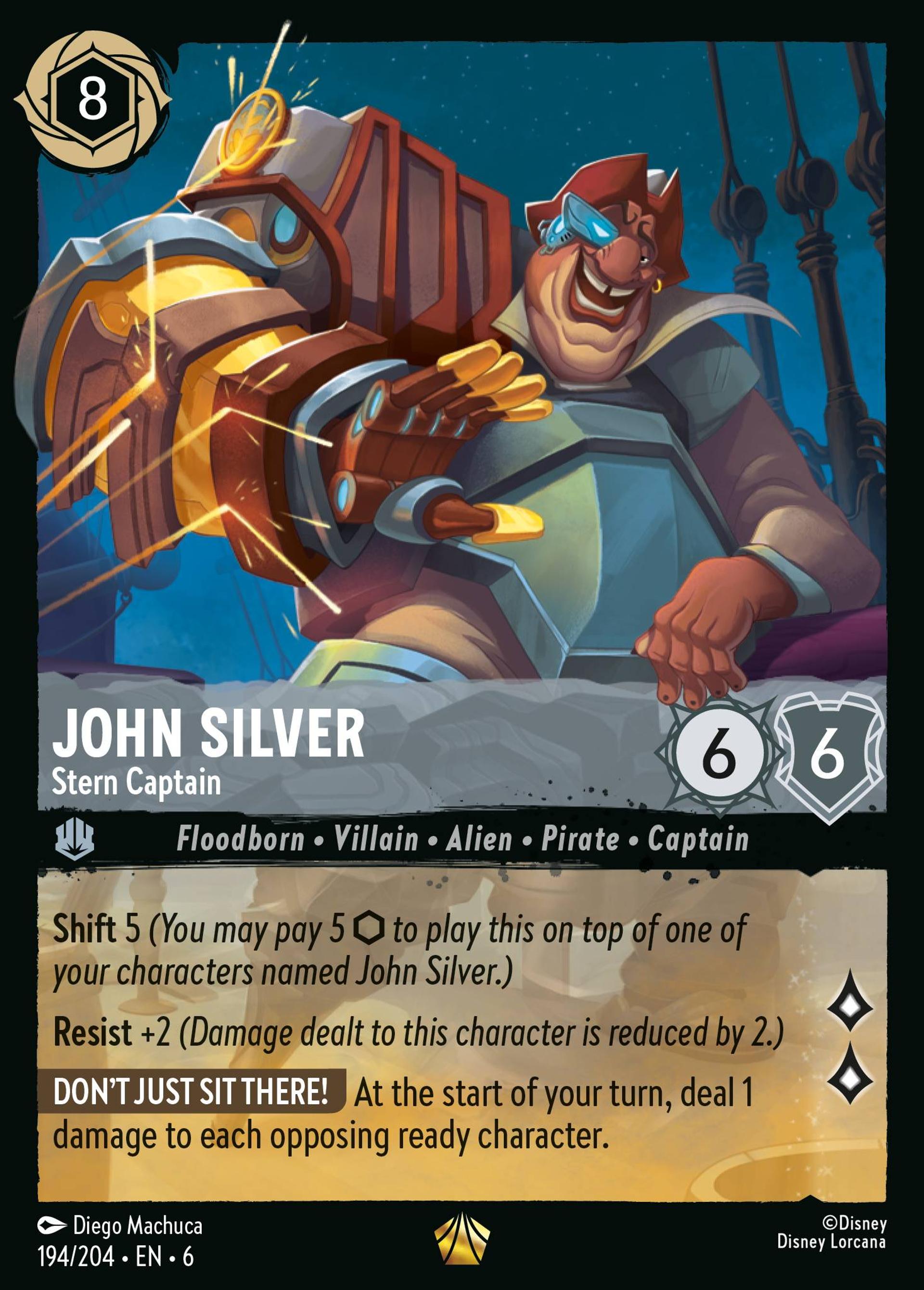 John Silver - Capitaine sévère — Azurite Sea — Lorcana