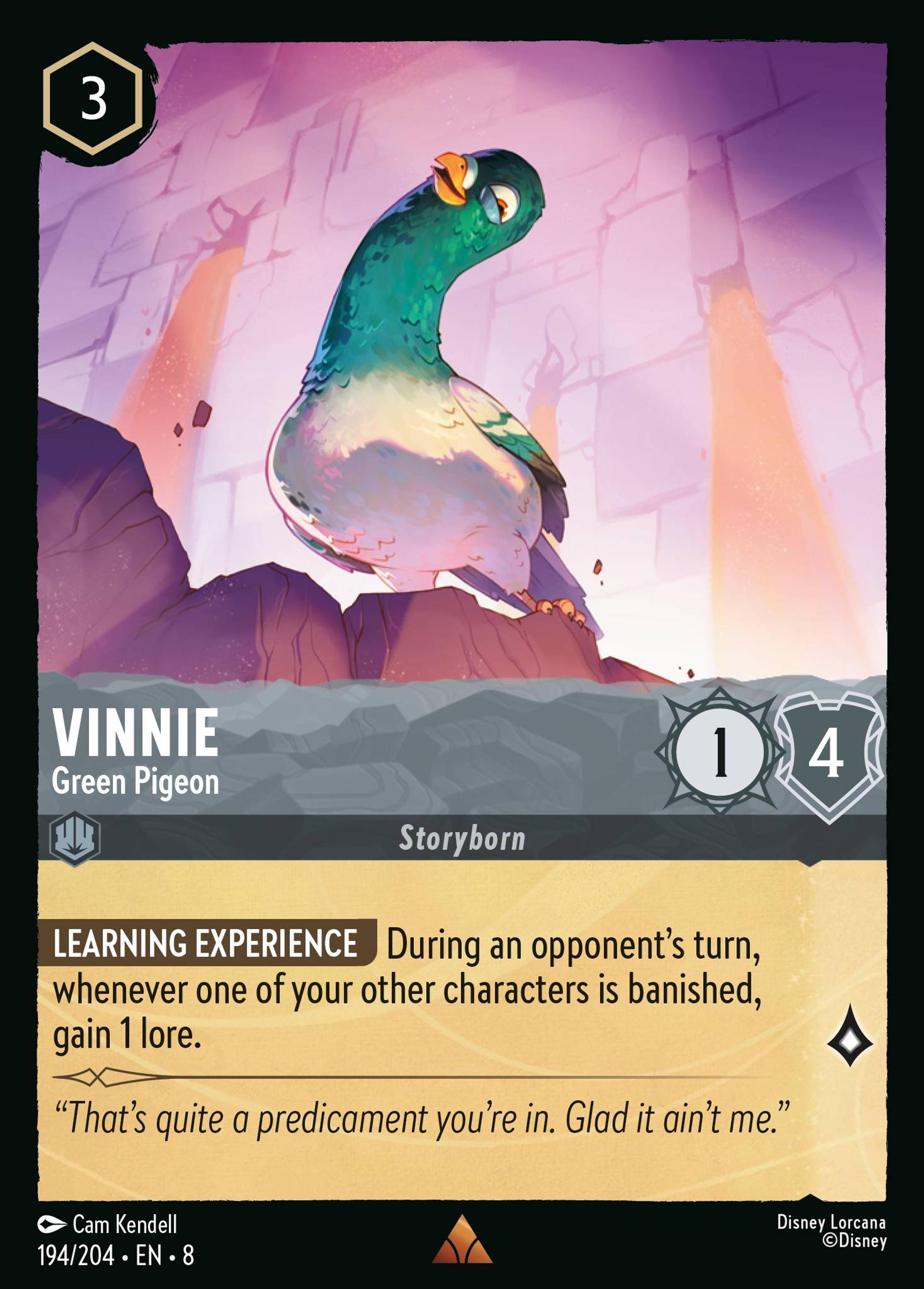 Vinnie - Green Pigeon — The Reign of Jafar — Lorcana