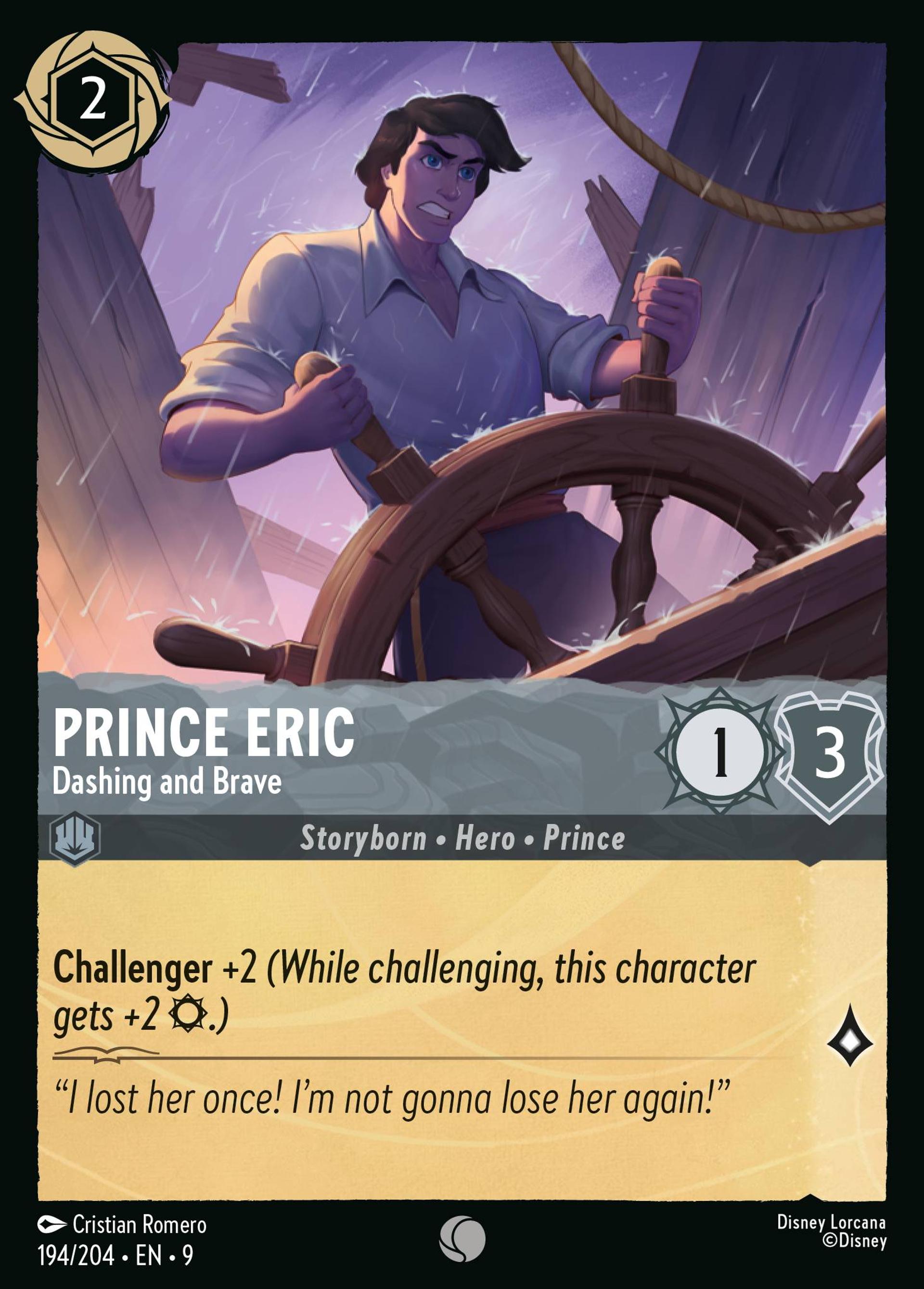 Prince Eric - Dashing and Brave — Fabled — Lorcana