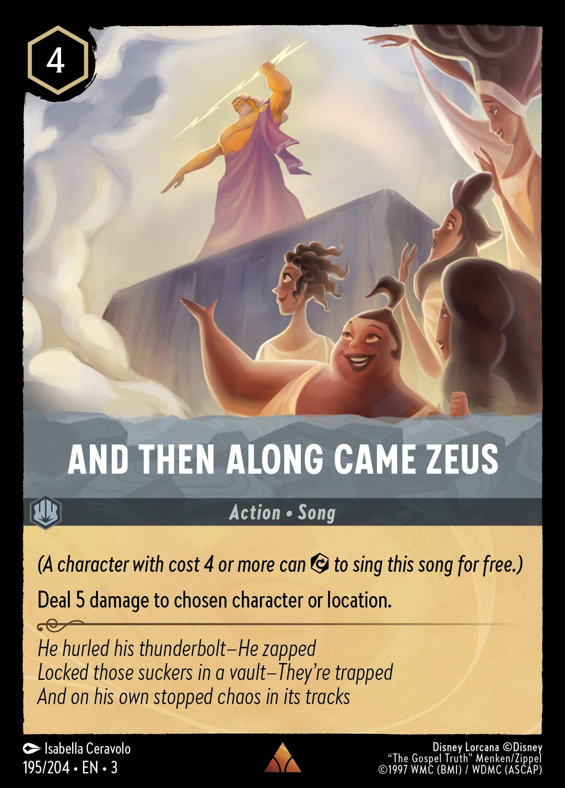 Quand soudain survint Zeus — Into the Inklands — Lorcana