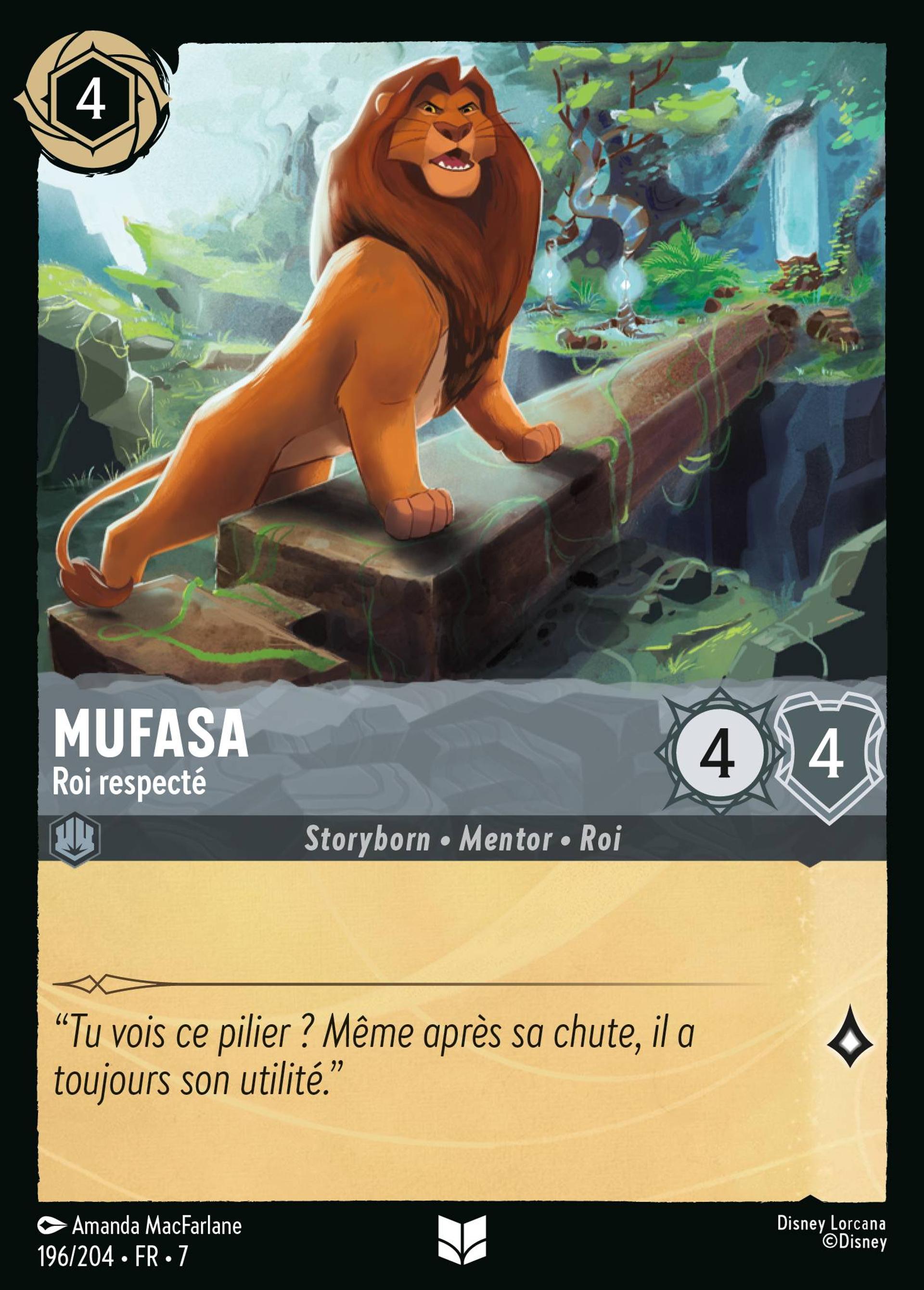 Mufasa - Roi respecté — Archazia's Island — Lorcana